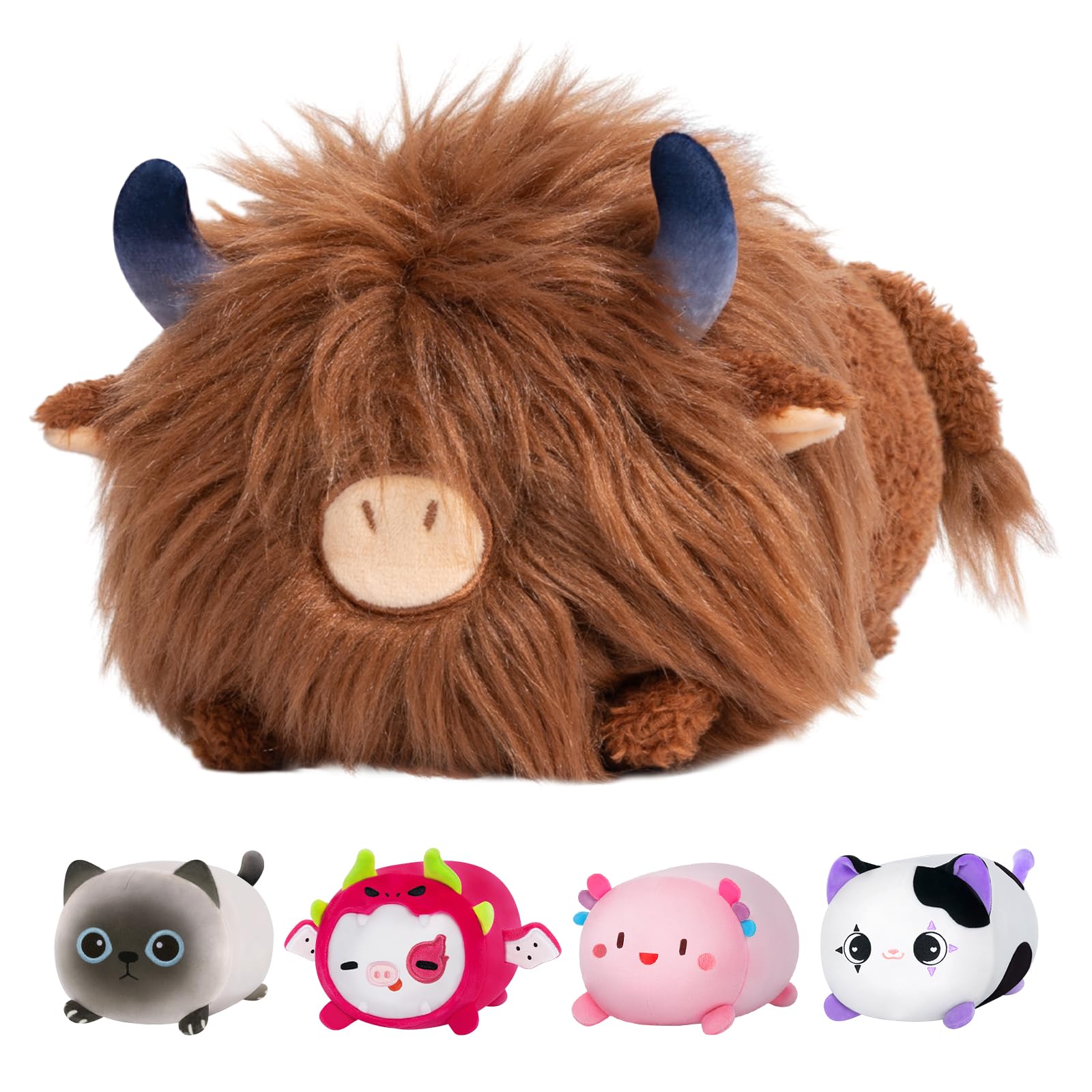 Foto 2 pulgar | Almohada de Felpa Mewaii Cute Highland Cow 20 cm para Niños - Venta Internacional