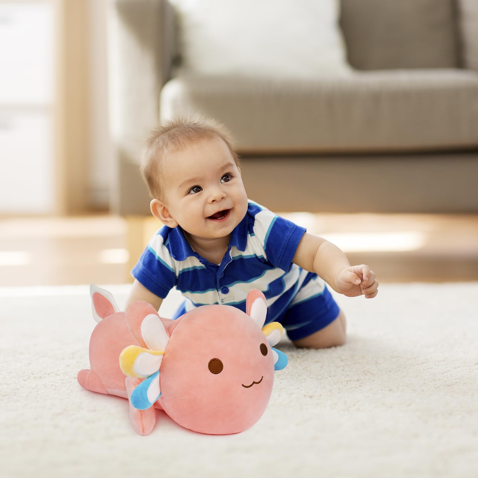 Foto 3 | Peluche Niuniu Daddy Axolotl De 40 Cm Con Brillo En La Oscuridad - Venta Internacional.