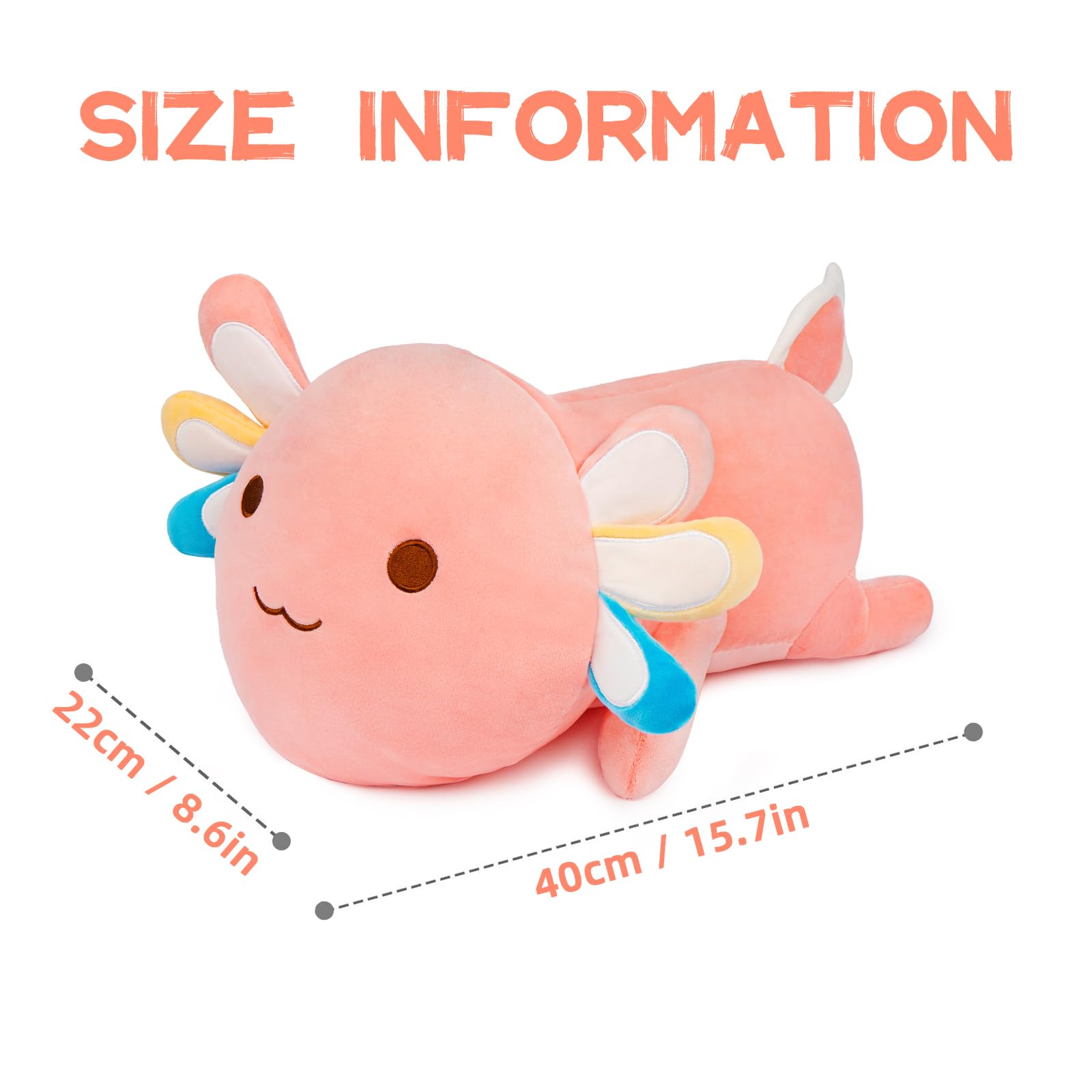 Foto 6 pulgar | Peluche Niuniu Daddy Axolotl De 40 Cm Con Brillo En La Oscuridad - Venta Internacional.