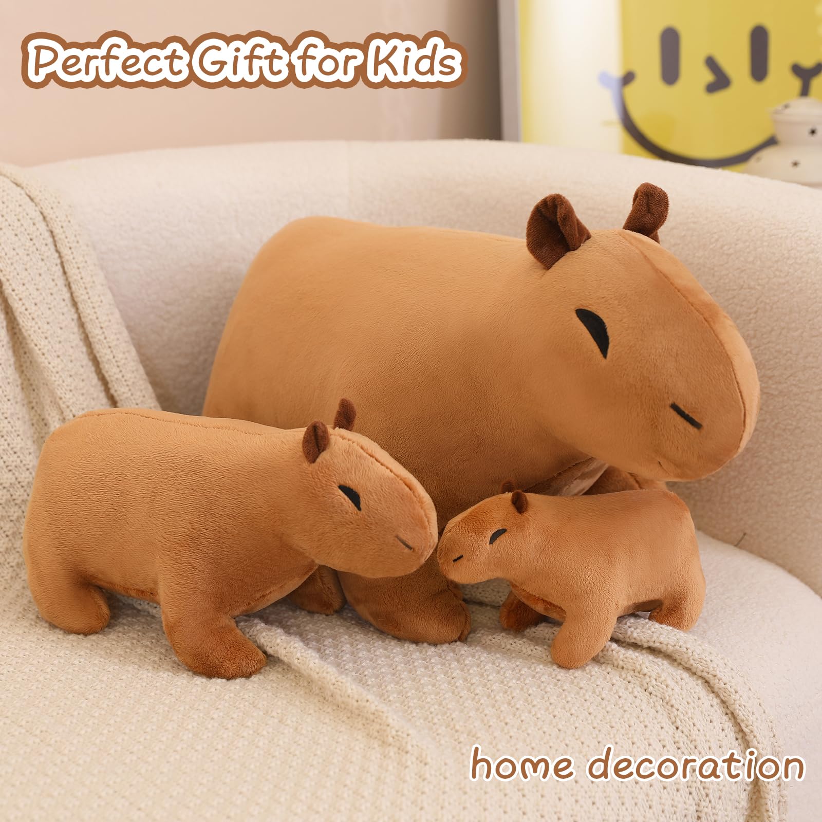 Foto 7 pulgar | Peluche De Peluche Con Forma De Capibara Sqeqe, Marrón, 20 Cm - Venta Internacional.