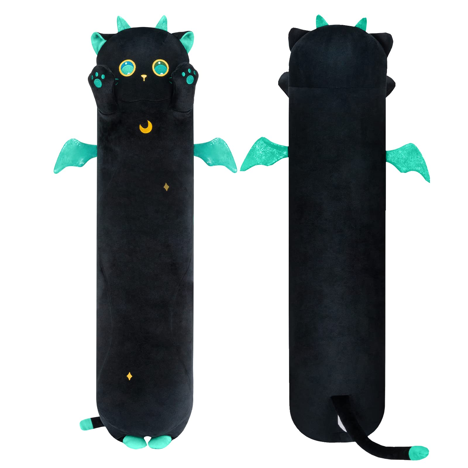 Foto 2 pulgar | Almohada Corporal de Felpa Mewaii Long Cat Black Axolotl 110 cm - Venta Internacional