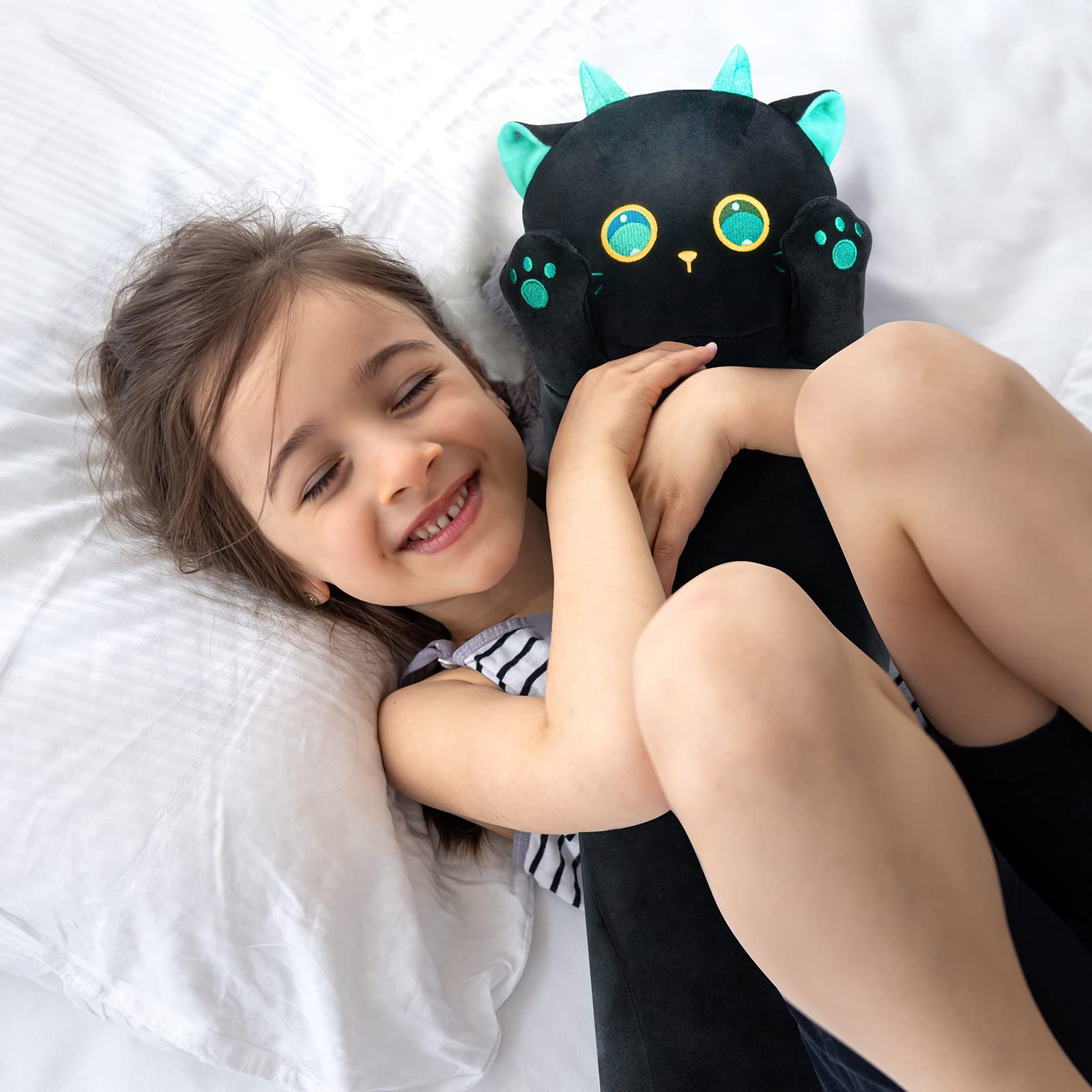 Foto 6 pulgar | Almohada Corporal de Felpa Mewaii Long Cat Black Axolotl 110 cm - Venta Internacional