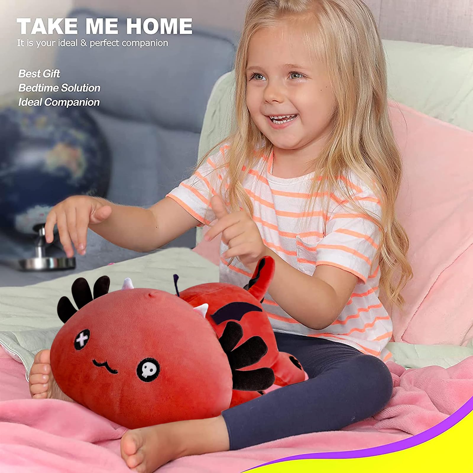 Foto 5 | Peluche Onsoyours Bonte Axolotl Bat Salamandra Para Niños - Venta Internacional.