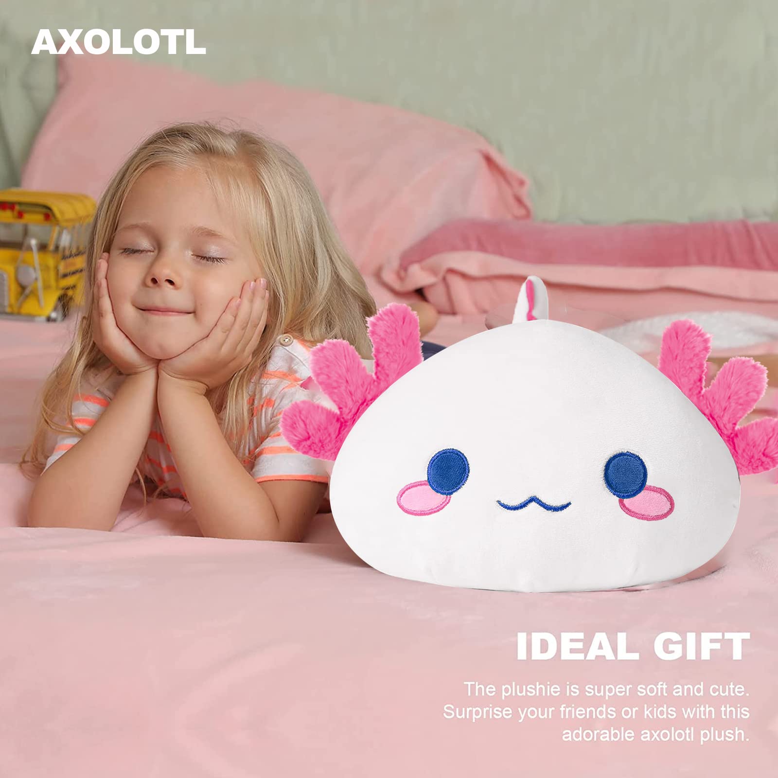 Foto 6 pulgar | Peluche Onsoyours, Bonita Salamandra Con Forma De Axolotl Para Niños, 33 Cm - Venta Internacional.