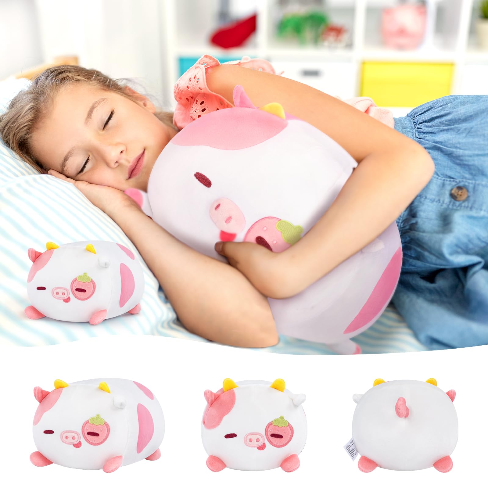 Foto 2 | Almohada de Peluche Mewaii Vaca Fresa 20 Cm - Venta Internacional