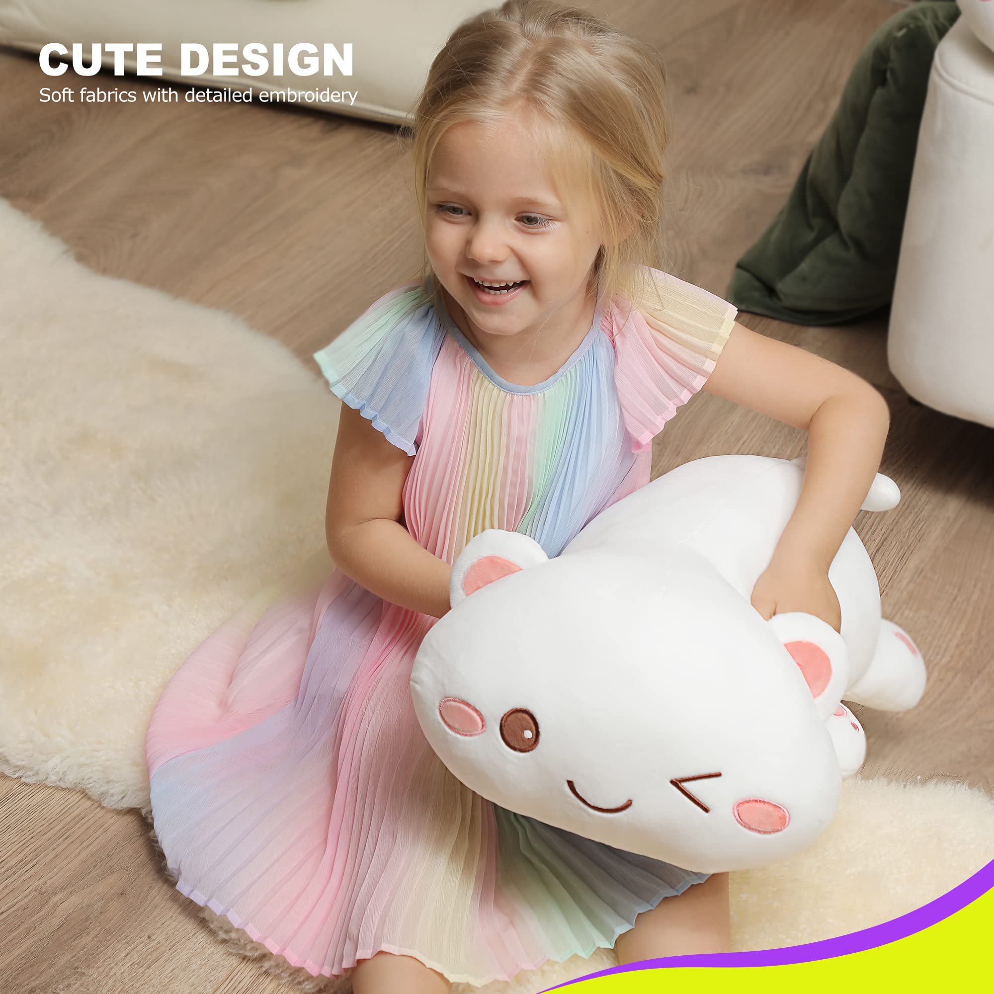 Foto 5 pulgar | Peluche de Gatito Onsoyours 48 cm Blanco - Venta Internacional