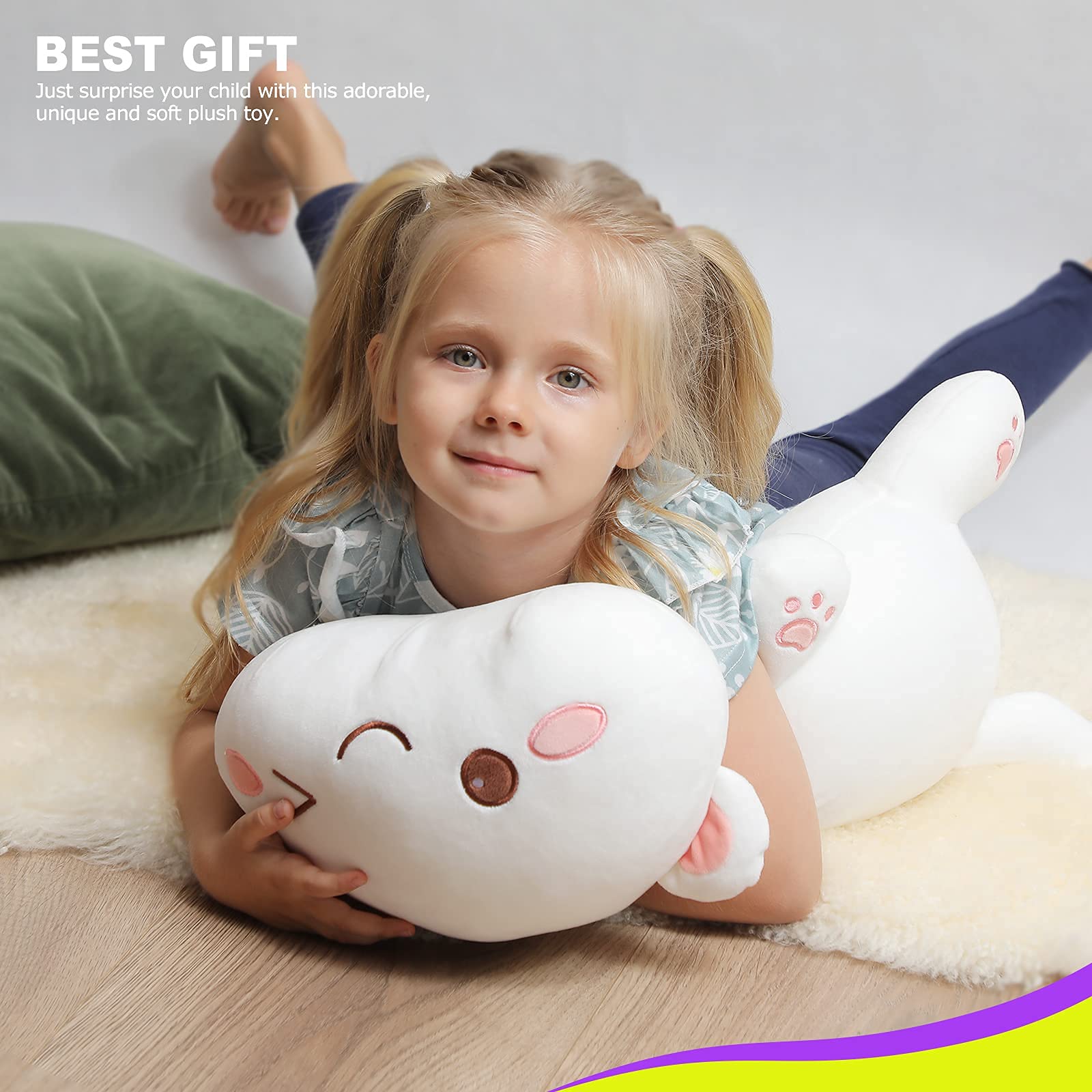 Foto 6 pulgar | Peluche de Gatito Onsoyours 48 cm Blanco - Venta Internacional