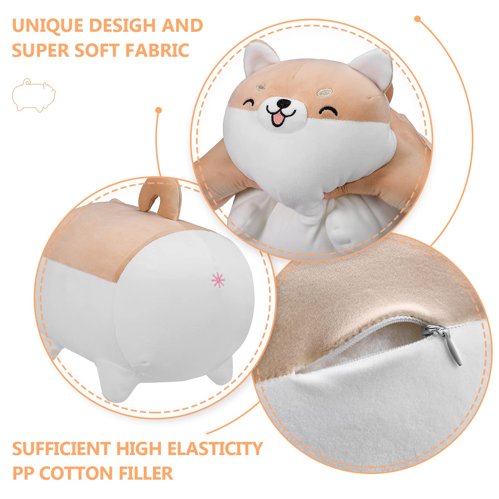 Foto 5 pulgar | Juguete De Peluche Shiba Inu Smiling Dog, 30 Cm, Para Principiantes - Venta Internacional.