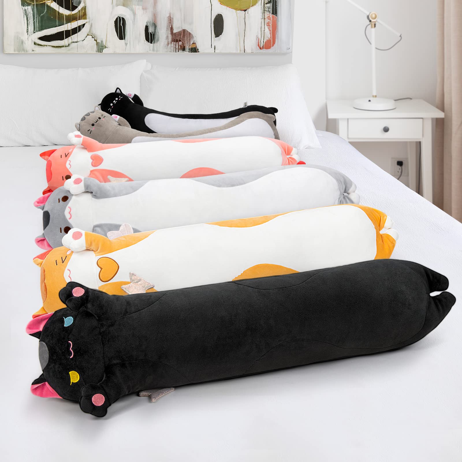 Foto 7 pulgar | Almohada Corporal De Felpa Con Forma De Gato Mewaii Long Cat - Venta Internacional