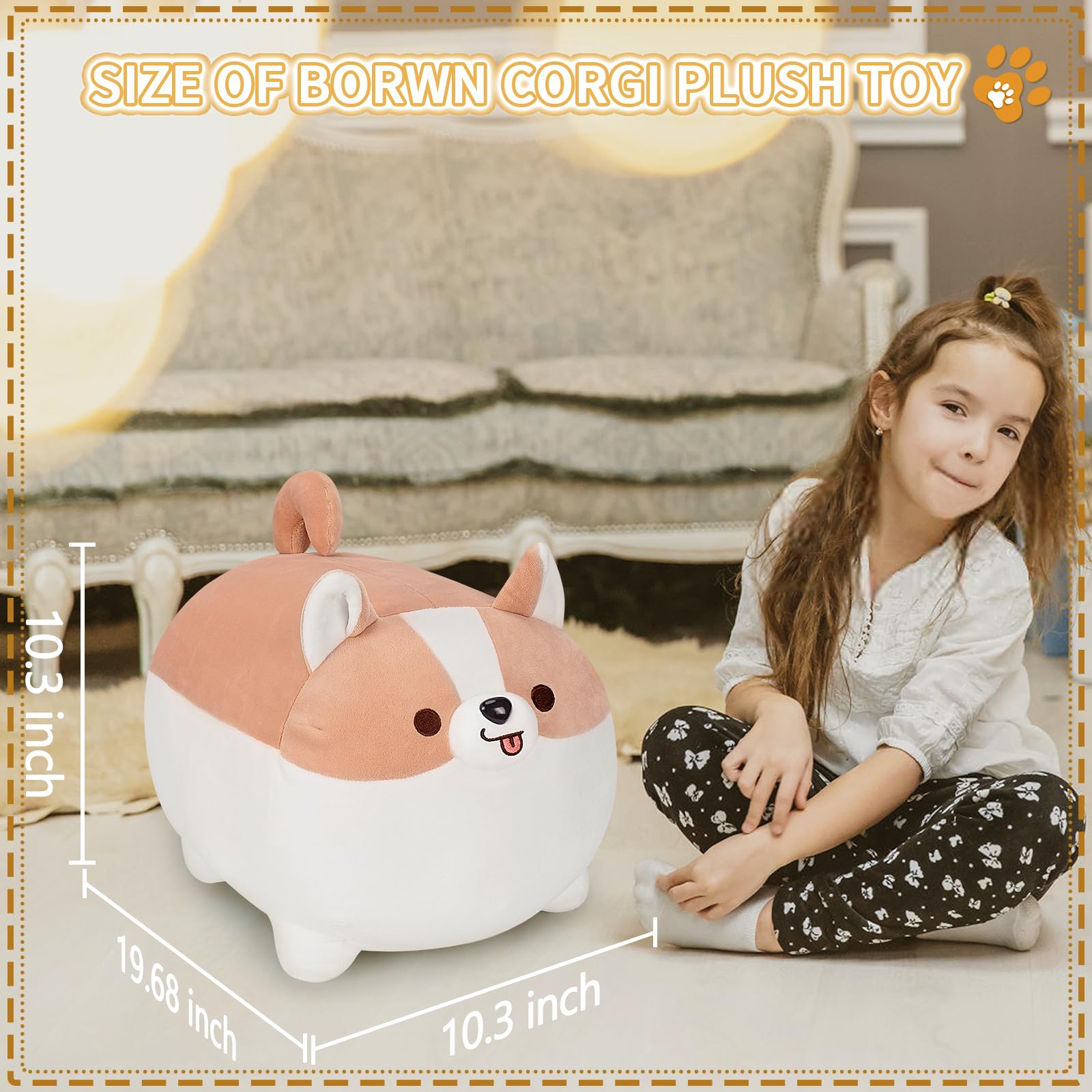 Foto 2 | Almohada de Felpa Auspicious Beginning Shiba Inu & Corgi 40 Cm - Venta Internacional