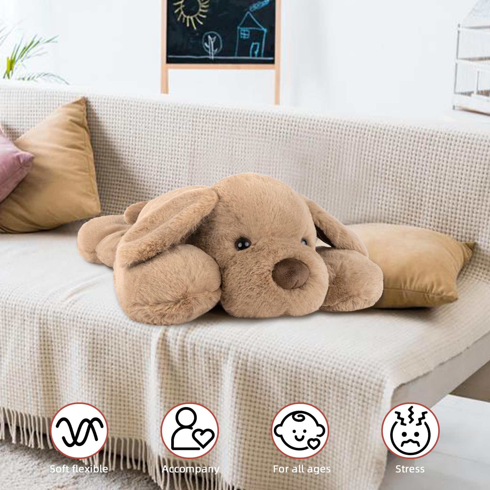 Foto 5 pulgar | Peluche De Perro Pesado Niuniudaddy Para La Ansiedad, 1,5 Kg - Venta Internacional.