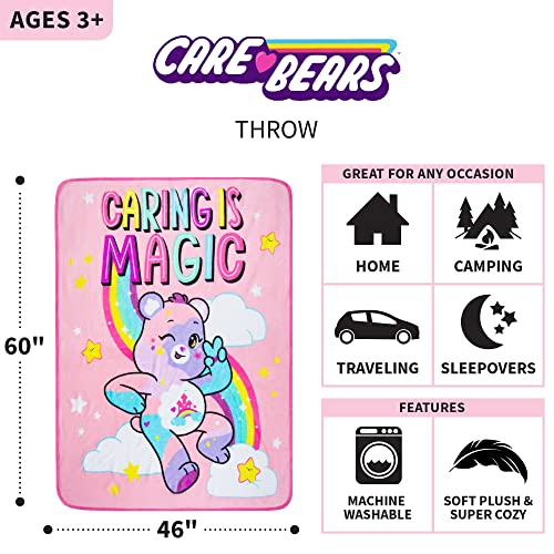 Foto 5 pulgar | Throw Franco Care Bears Micro Raschel 117 Cm X 152 Cm - Venta Internacional.