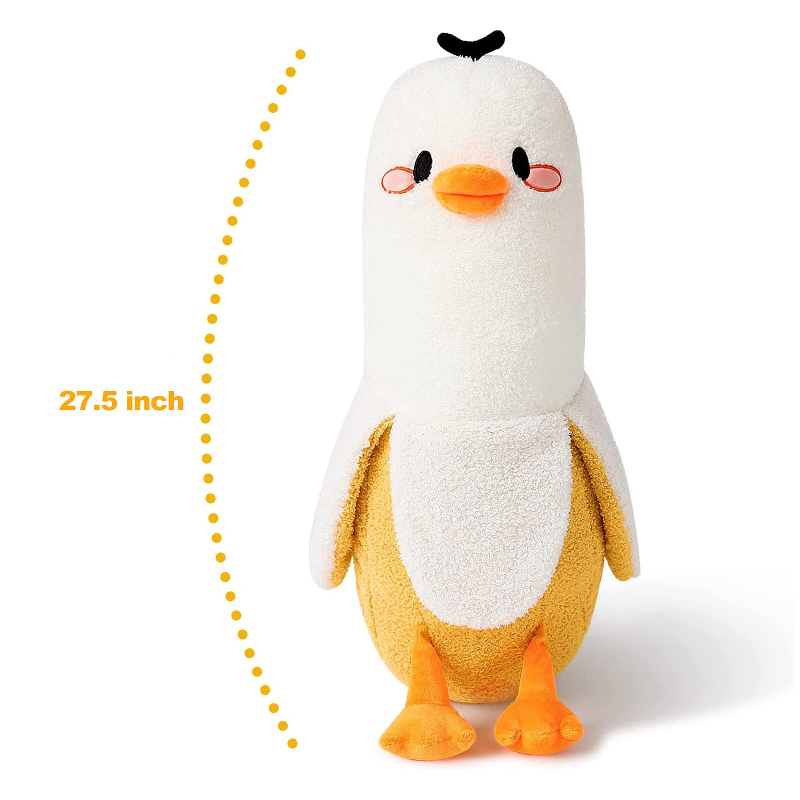 Foto 4 pulgar | Almohada de Peluche Peach Cat Plátano y Pato Blanco 70 cm - Venta Internacional