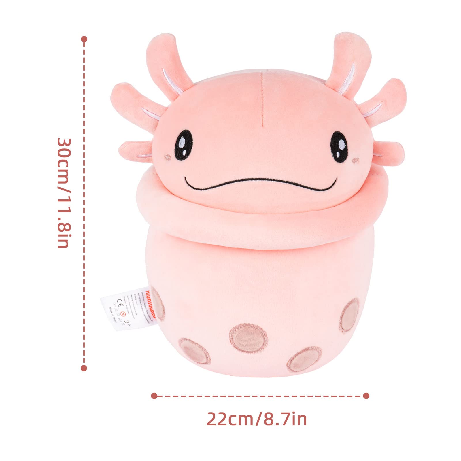 Foto 5 pulgar | Juguete De Peluche Niuniu Daddy Stuffed Boba Bubble Tea Axolotl - Venta Internacional.