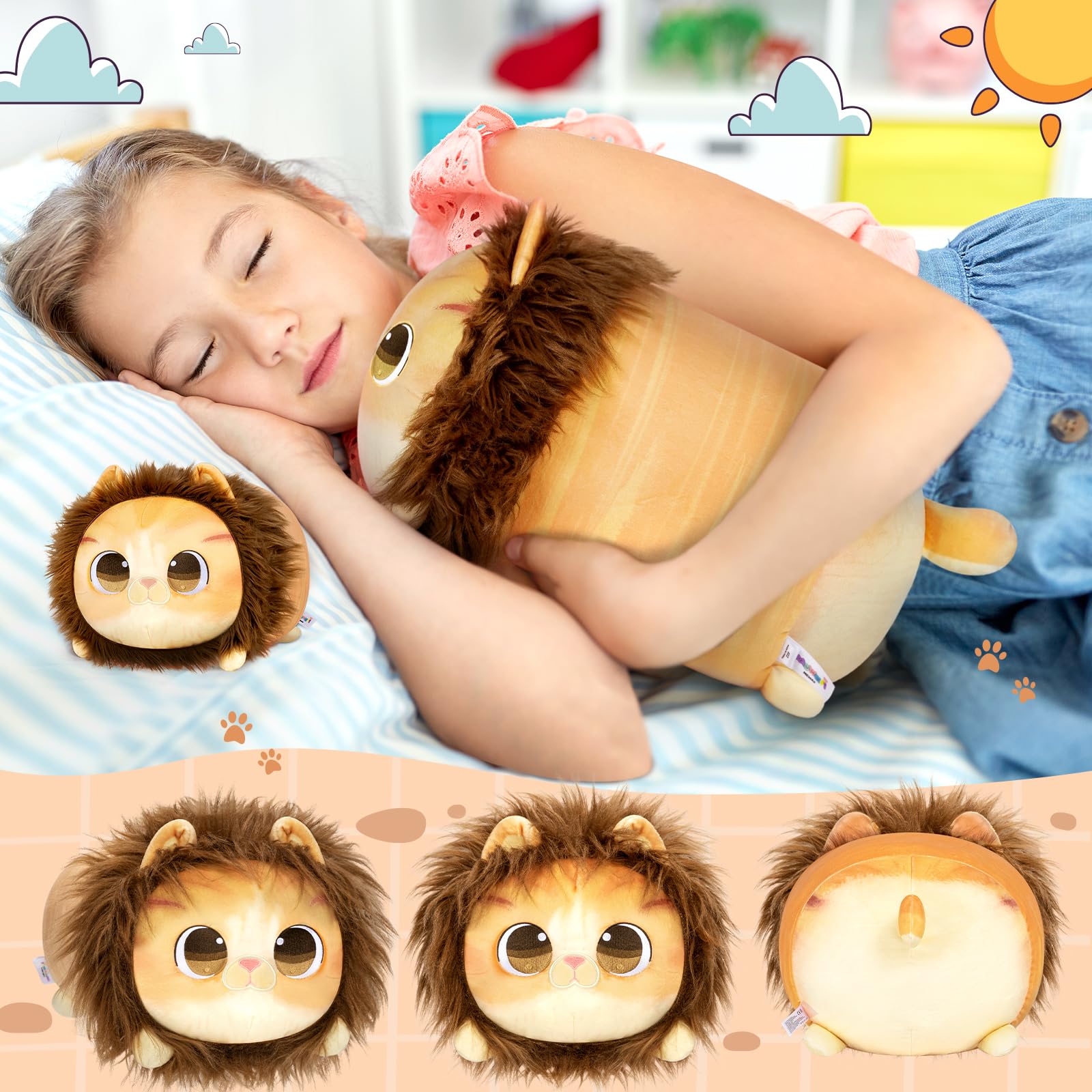 Foto 5 pulgar | Almohada de Peluche Infantil Mewaii de León-Venta Internacional