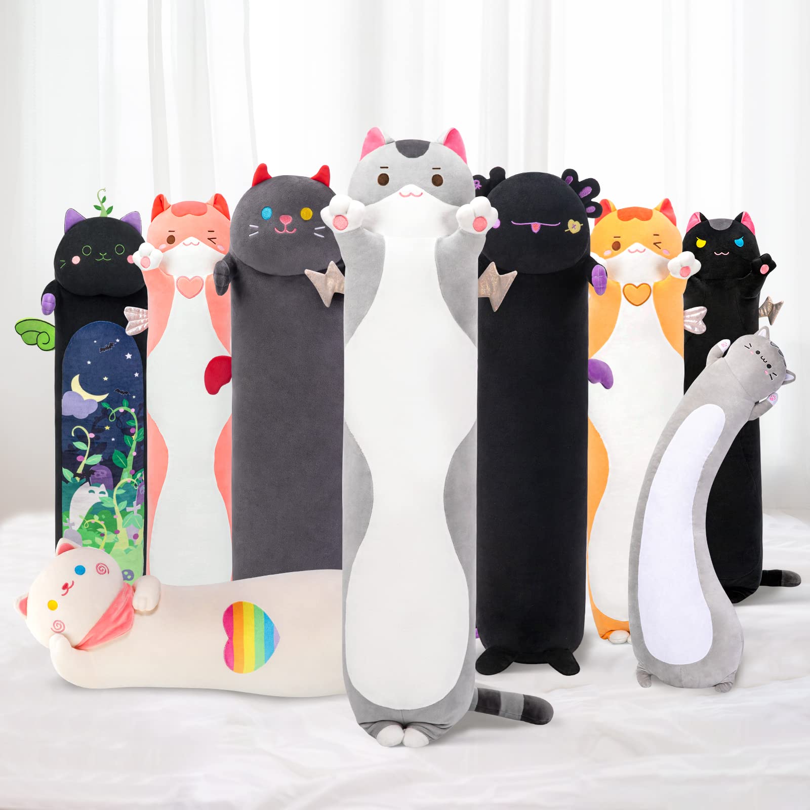 Almohada Corporal De Felpa Mewaii Long Cat, 50 Cm, Bonito Peluche - Venta Internacional. $564