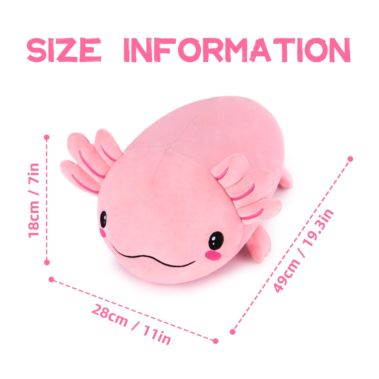 Foto 5 pulgar | Peluche Niuniu Daddy Axolotl De 48 Cm Para Niños - Venta Internacional.