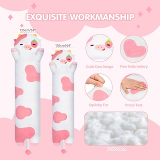 Foto 3 | Almohada Corporal de Felpa Mewaii Long Cow Kawaii Strawberry Cow 130 cm - Venta Internacional