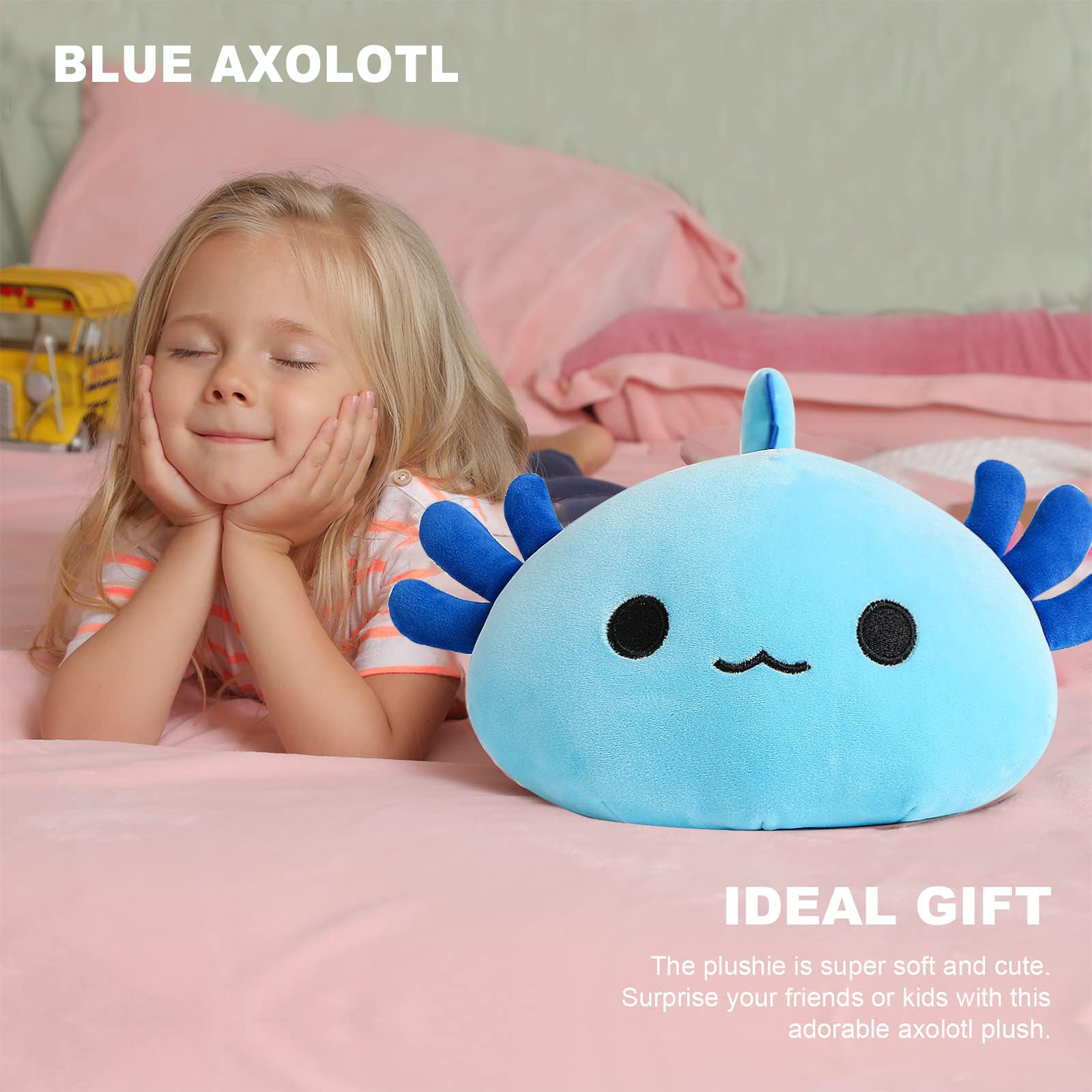 Foto 6 pulgar | Peluche Onsoyours Cute Axolotl Azul De 48 Cm Para Niños Y Adultos - Venta Internacional.