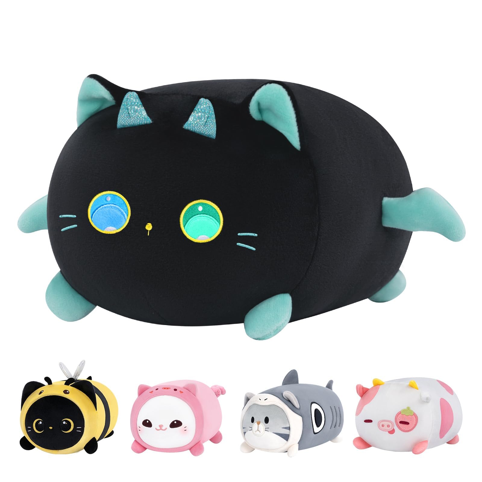 Foto 2 pulgar | Almohada de Felpa Mewaii con Diseño de Gato Lindo 40 cm Negro - Venta Internacional