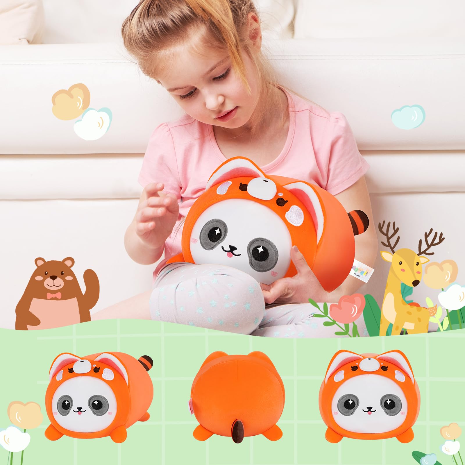 Foto 4 | Almohada de Felpa Mewaii con Forma de Panda Rojo 20 cm - Venta Internacional