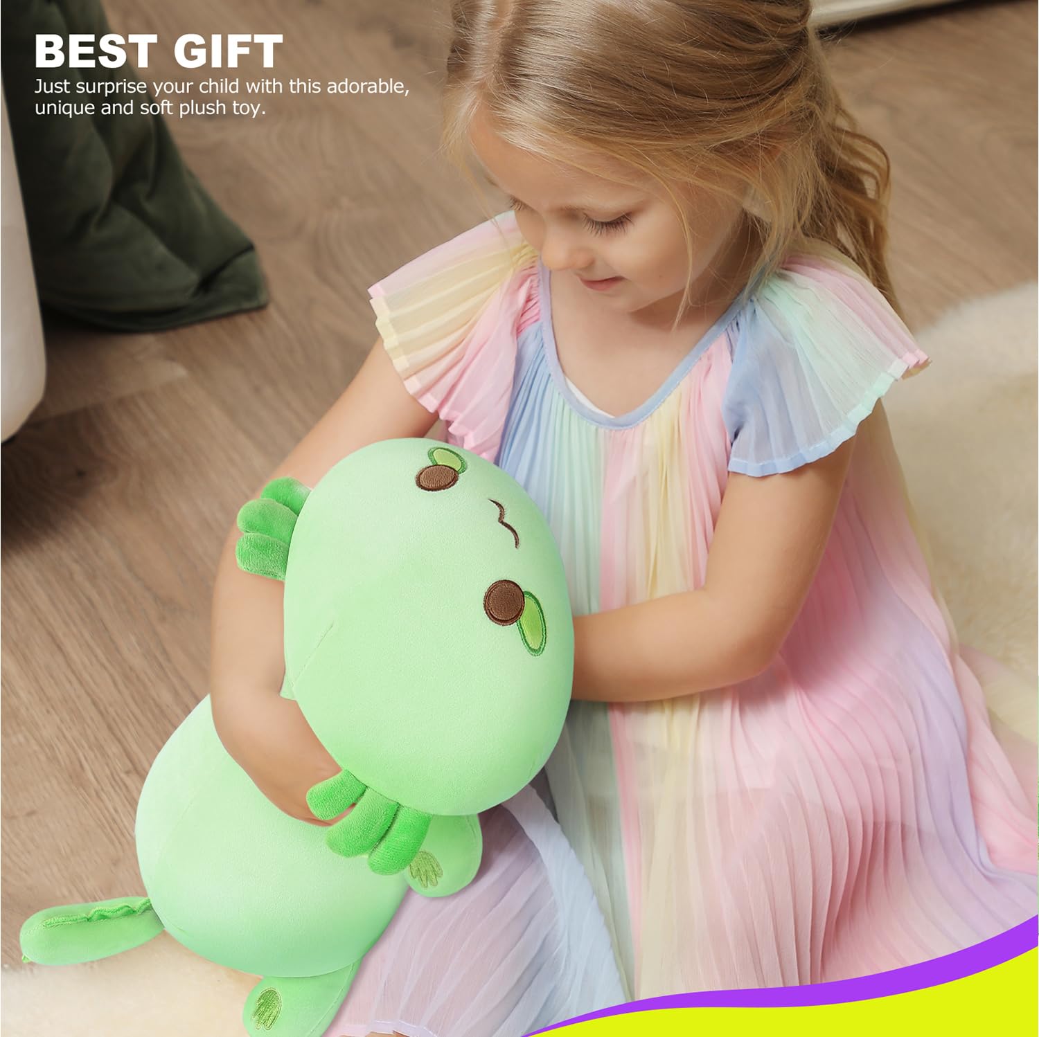 Foto 6 pulgar | Peluche Onsoyours, Bonita Salamandra Con Forma De Axolotl Para Niños, 13 Cm - Venta Internacional.