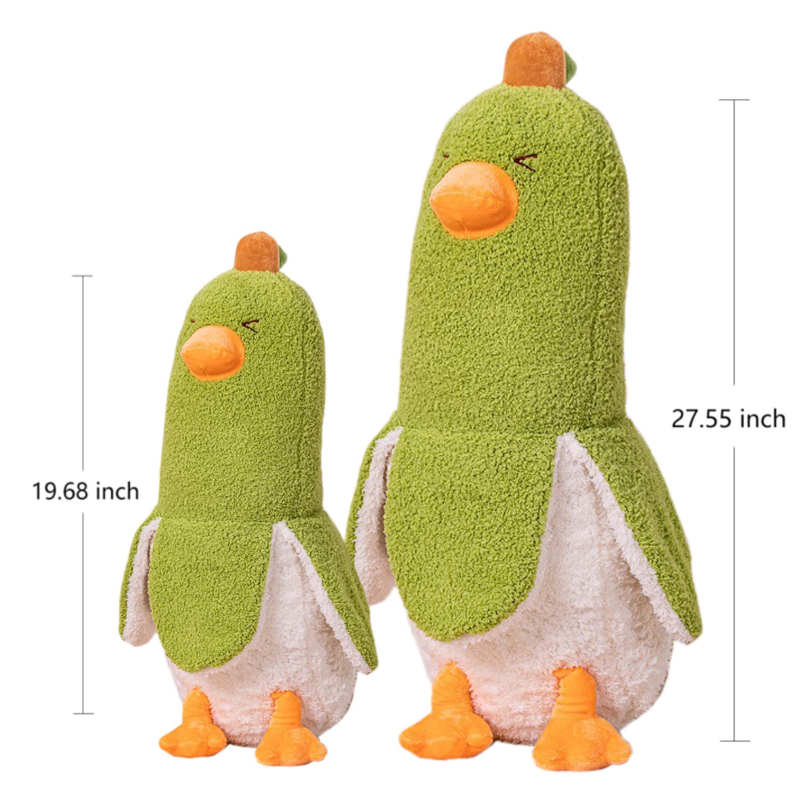 Foto 3 pulgar | Almohada De Peluche Con Forma De Melocotón, Diseño De Gato, Plátano Y Pato, 70 Cm, Color Verde - Venta Internacional.