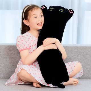 Foto 5 | Almohada Snowolf de Peluche con Forma de Gato Negro 70 cm para Niños - Venta Internacional