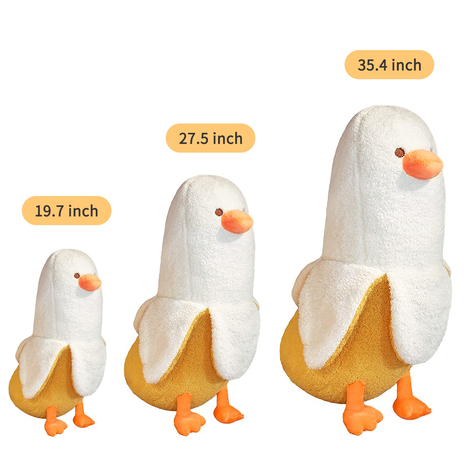 Foto 2 | Almohada de Peluche Peach Cat Banana Duck 70 cm Blanca - Venta Internacional