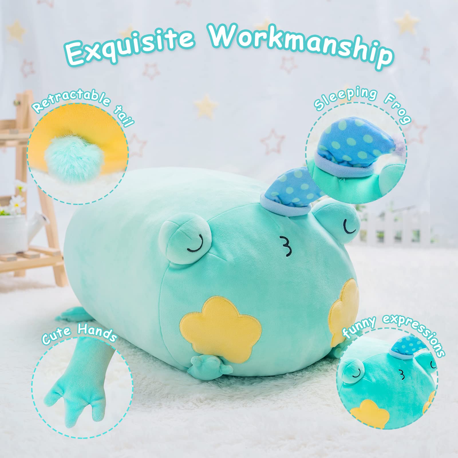 Foto 4 pulgar | Almohada de Peluche Mewaii Rana 40 cm - Venta Internacional