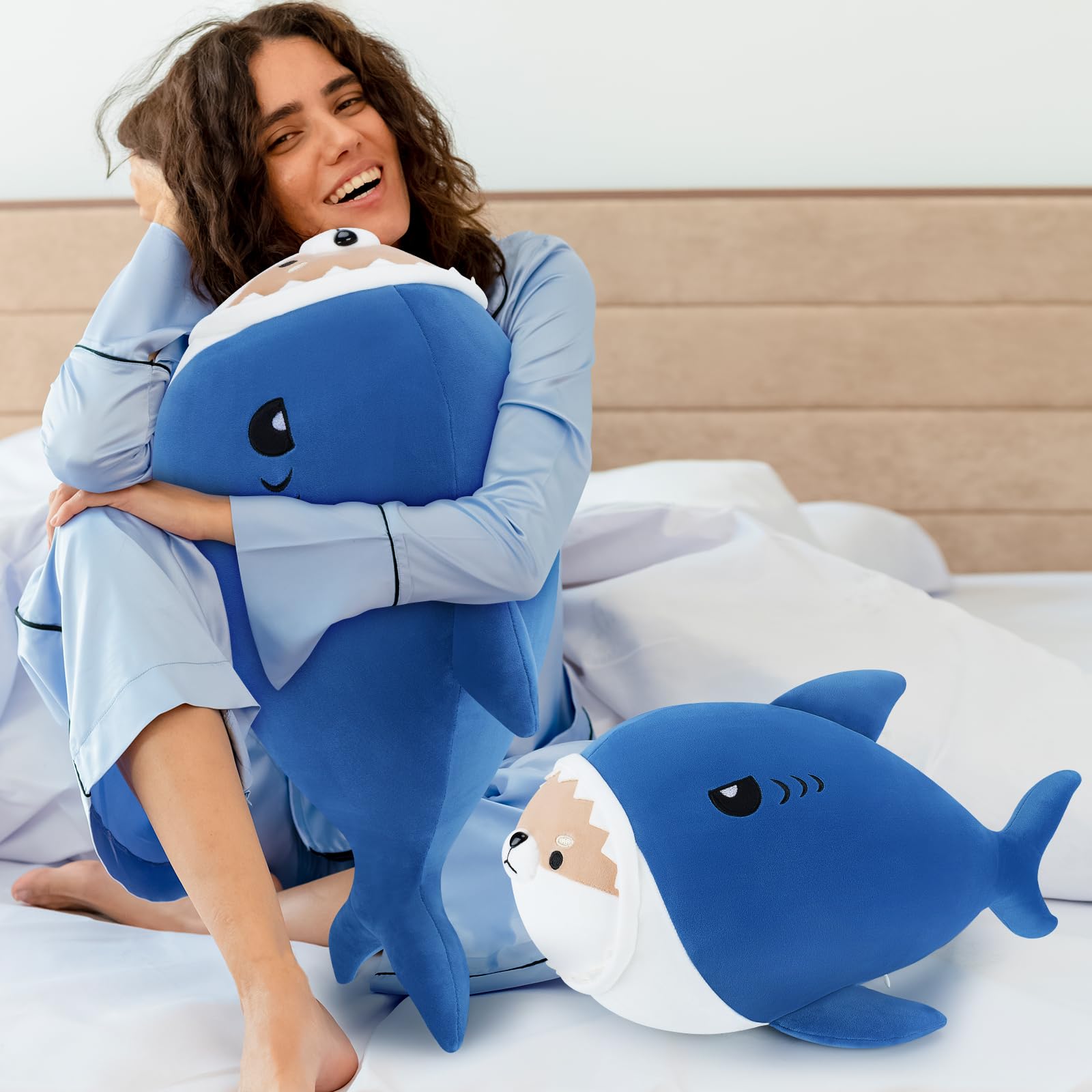 Foto 6 pulgar | Almohada de Felpa Shark Corgi Auspicious Beginning 40 cm - Venta Internacional