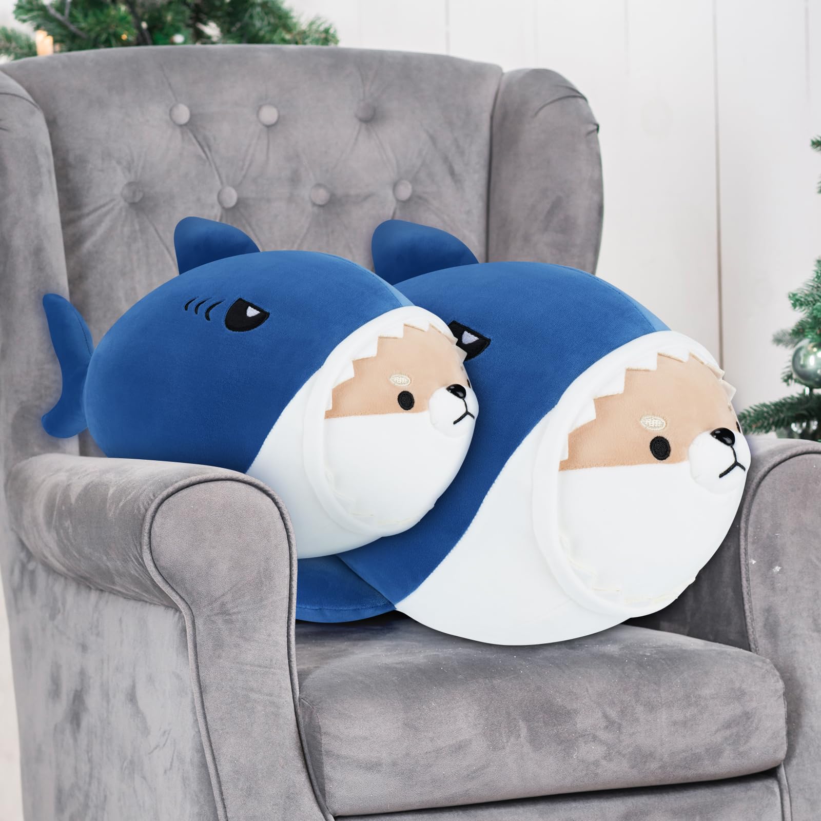 Foto 8 pulgar | Almohada de Felpa Shark Corgi Auspicious Beginning 40 cm - Venta Internacional