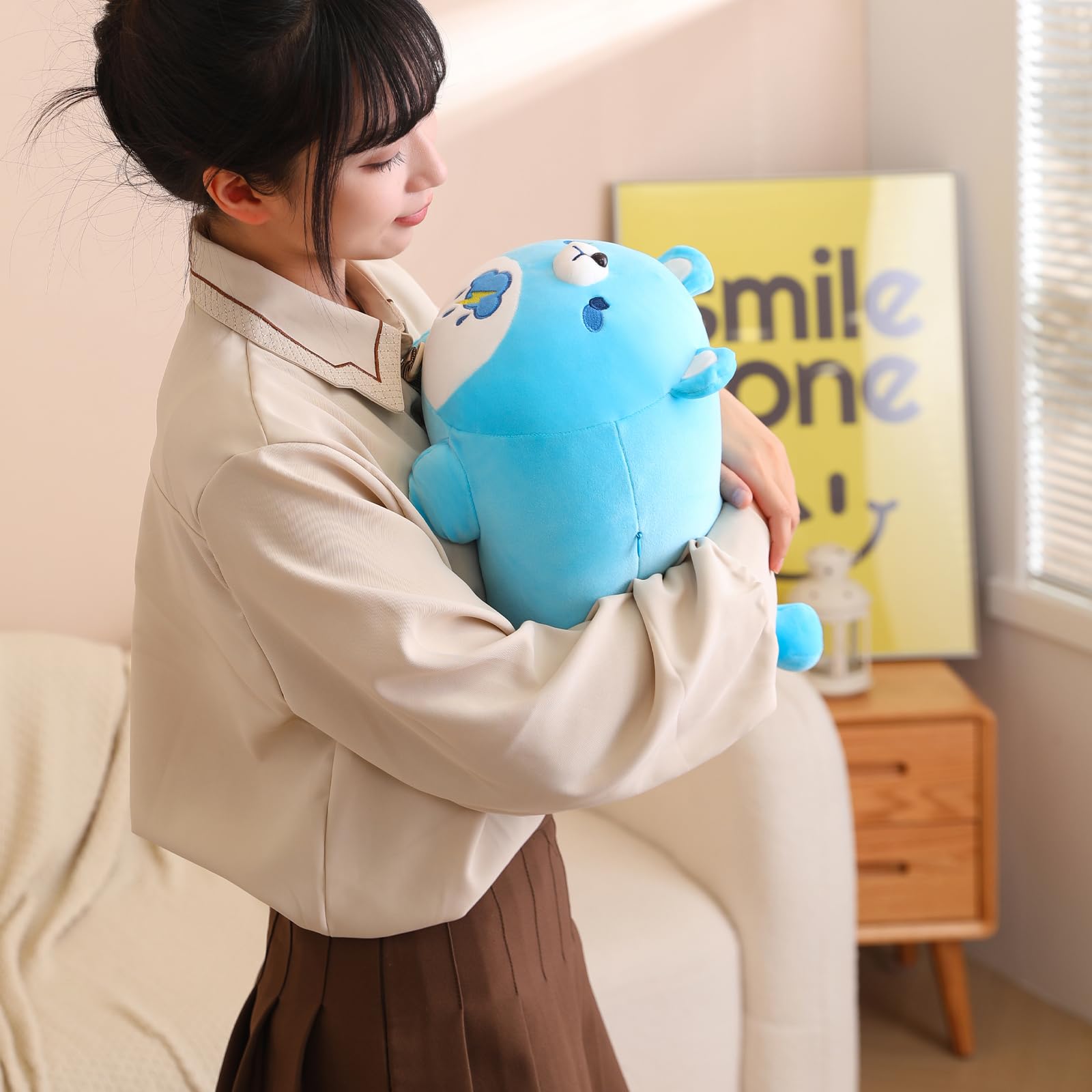 Foto 6 pulgar | Almohada de Felpa Auspicious Beginning Bear Blue 40 Cm - Venta Internacional