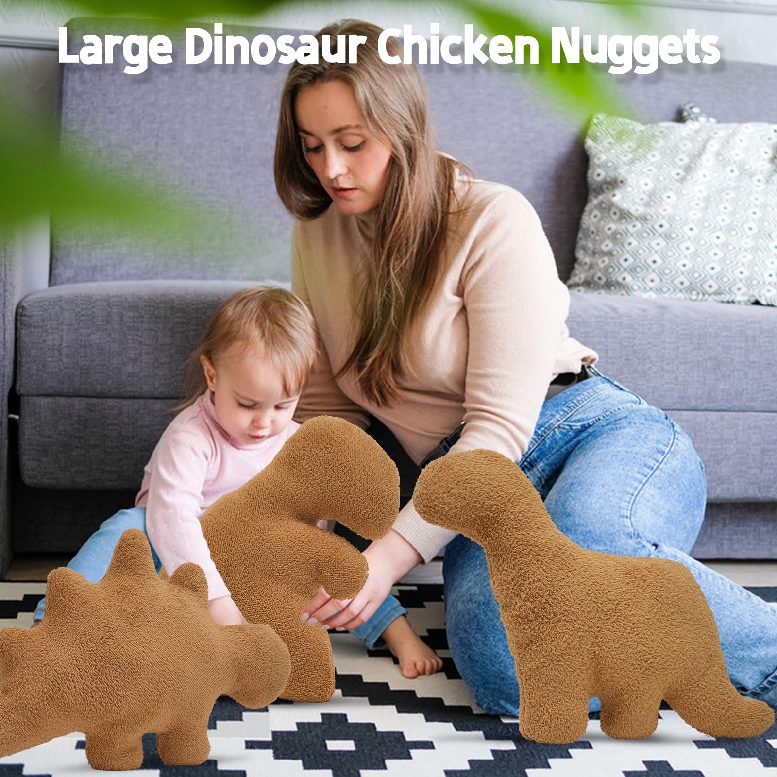 Foto 5 pulgar | Peluche Tvvpgg Dino Nugget Dinosaur De 50 Cm Para Niños Y Adultos - Venta Internacional.