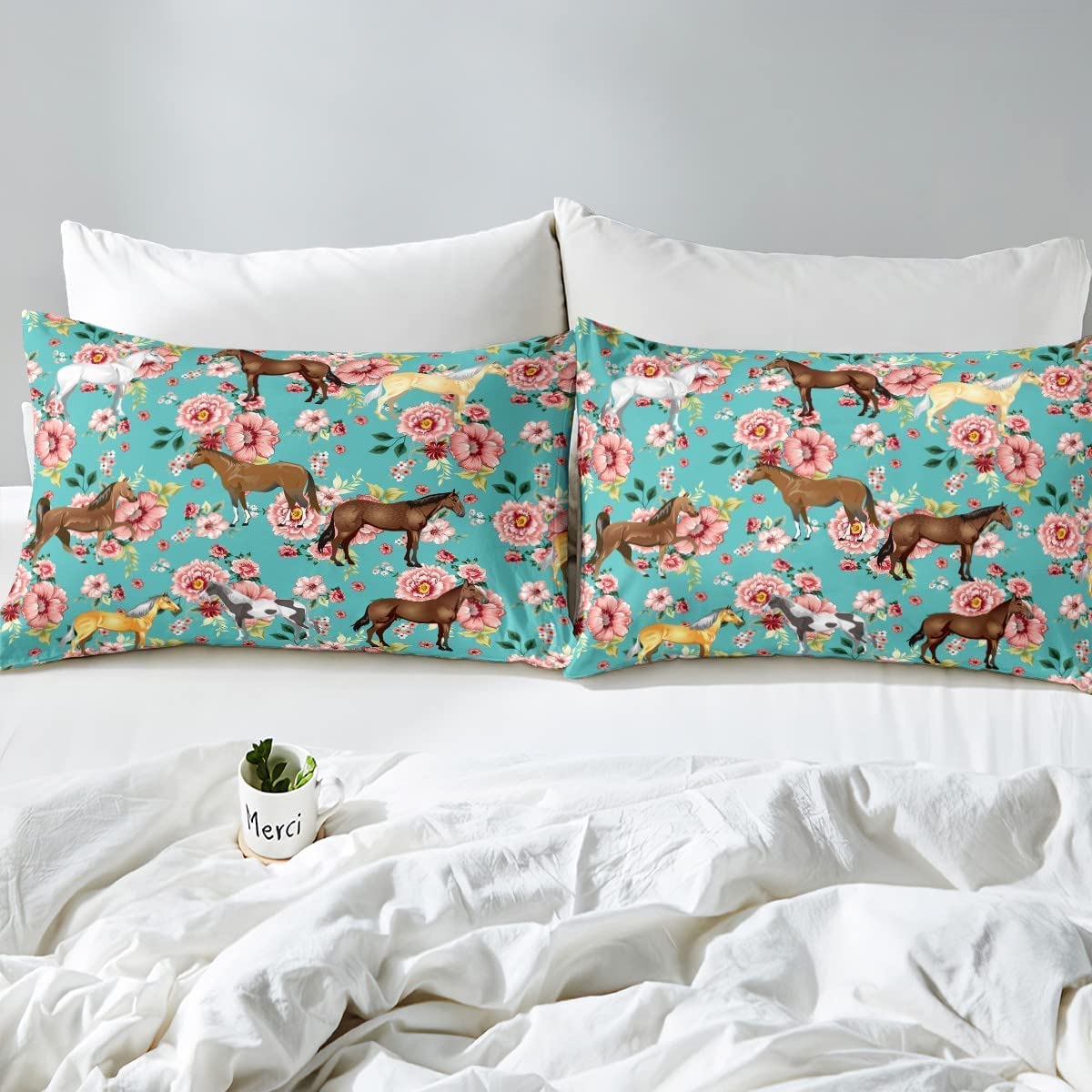 Foto 4 | Juego de Ropa de Cama Erosebridal Kids Horse King Size con Edredón - Venta Internacional