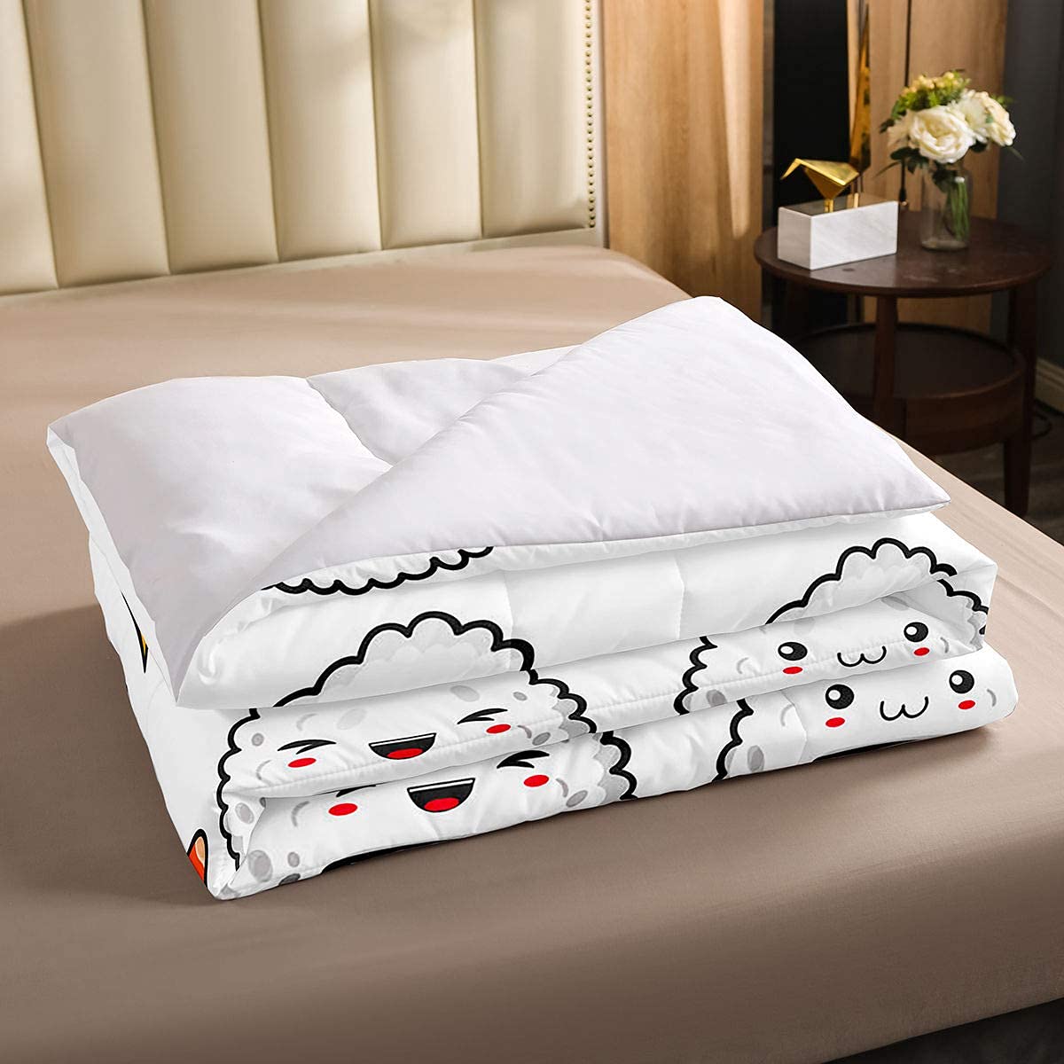 Foto 3 | Juego de Edredón Erosebridal Sushi Pattern Queen con 2 Fundas de Almohada - Venta Internacional