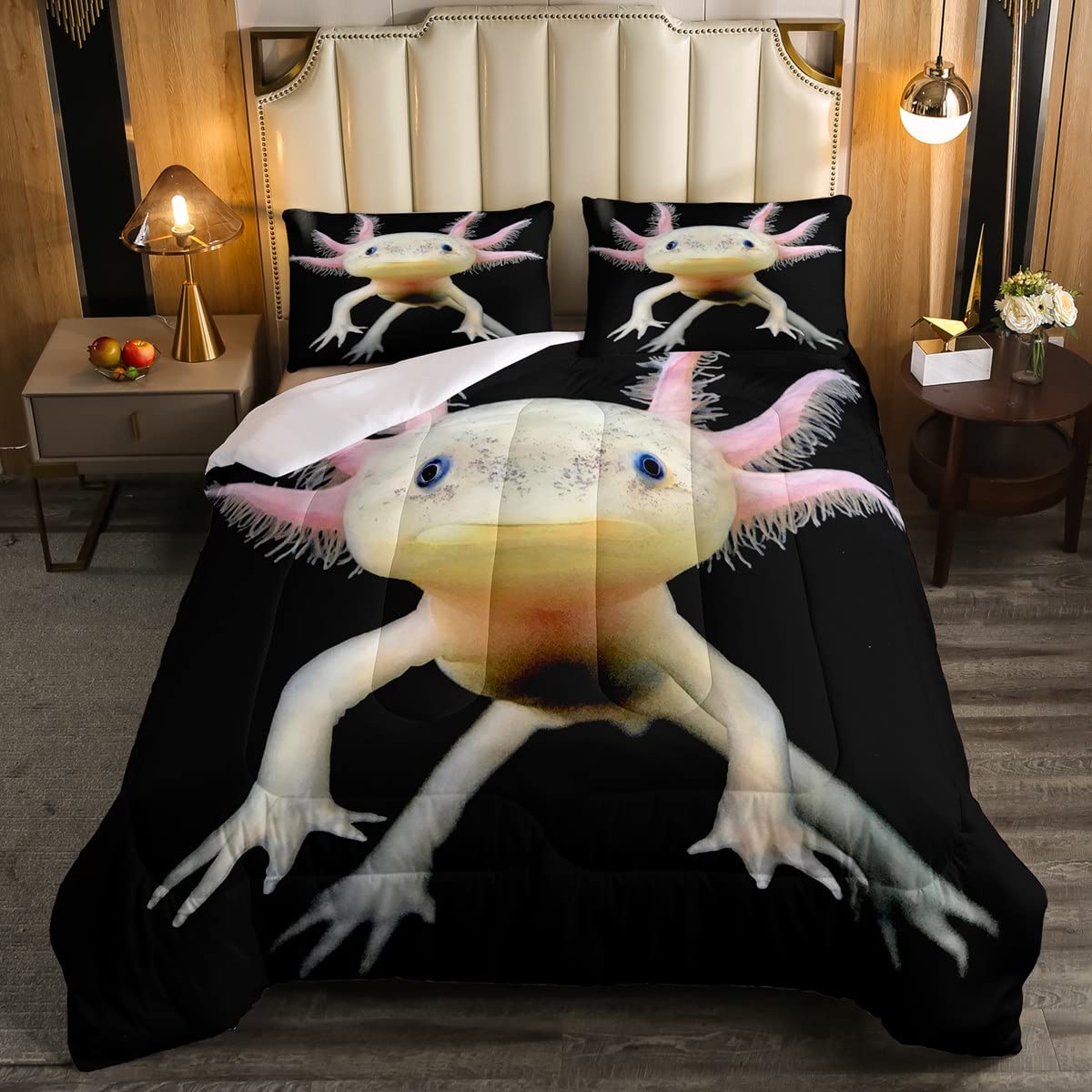 Juego de Cama Erosebridal Axolotl de Tamaño completo con Edredón y Fundas de Almohada - Venta Internacional $2,303