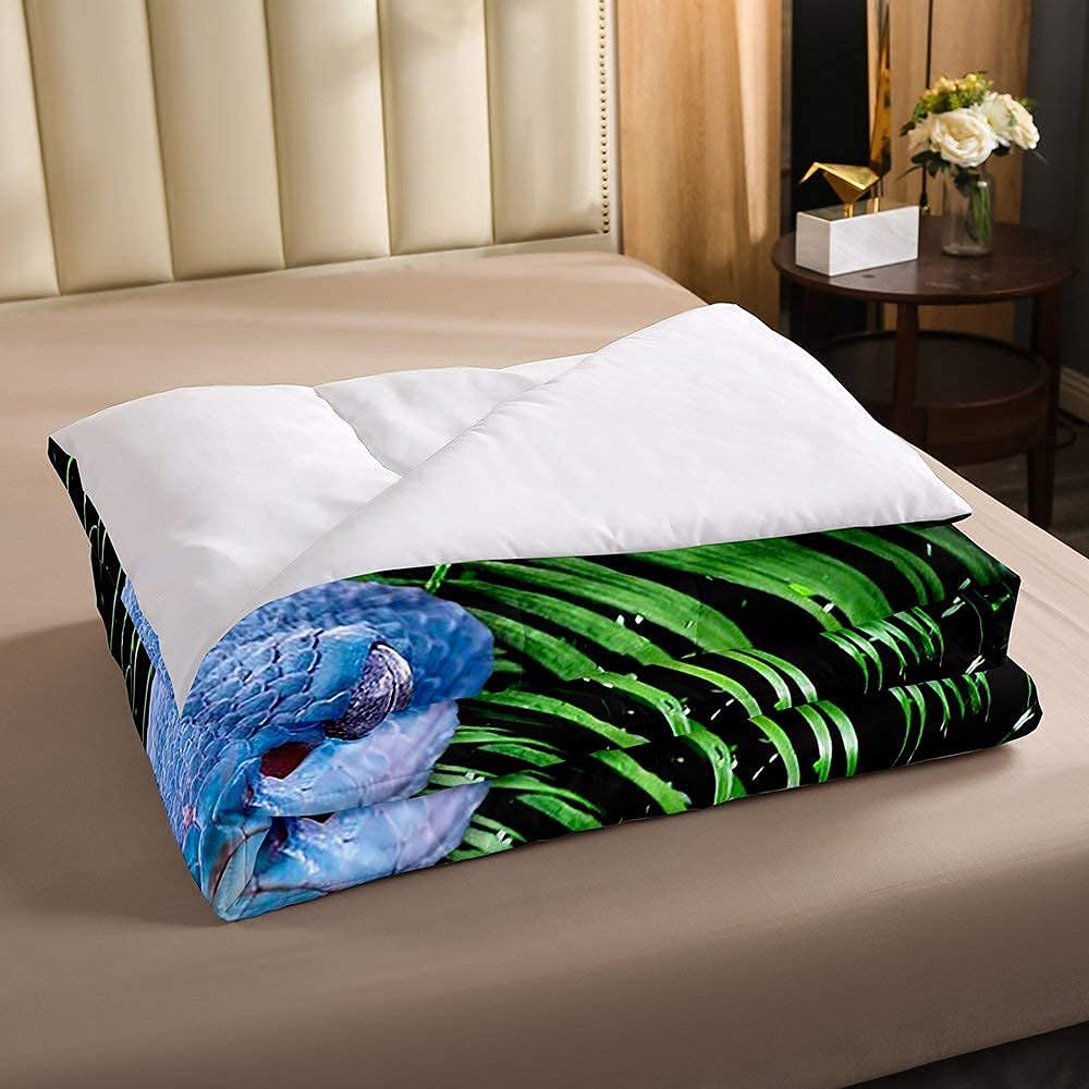 Foto 4 pulgar | Juego de Edredón Erosebridal Snake King Blue 3d Reptile Bedding - Venta Internacional