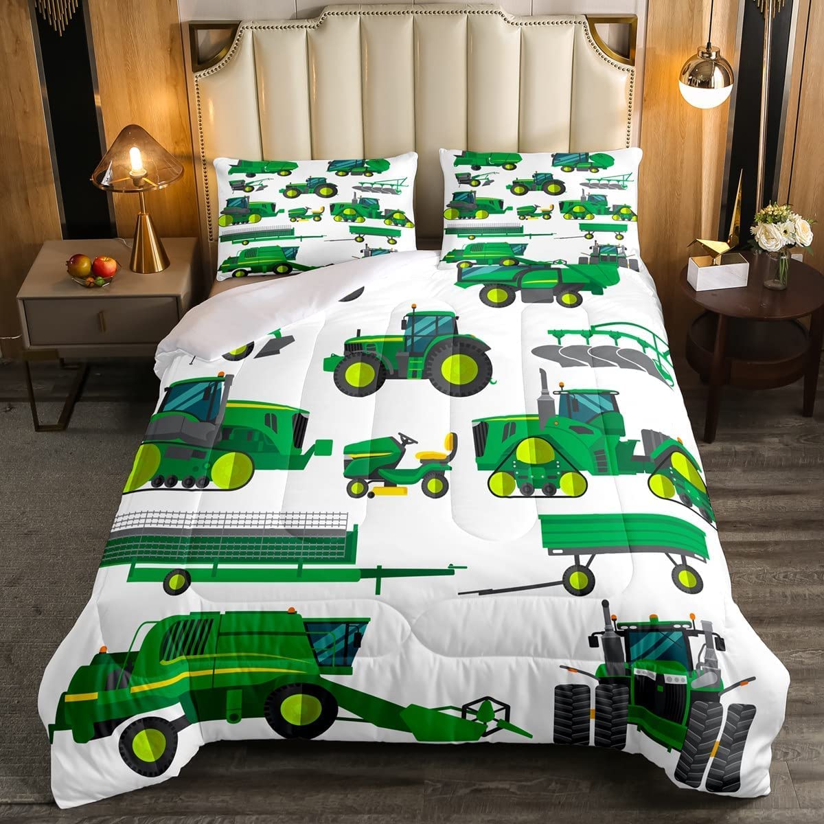 Juego de Ropa de Cama Erosebridal Tractor King Size con Edredón Y Fundas De Almohada - Venta Internacional $1,784