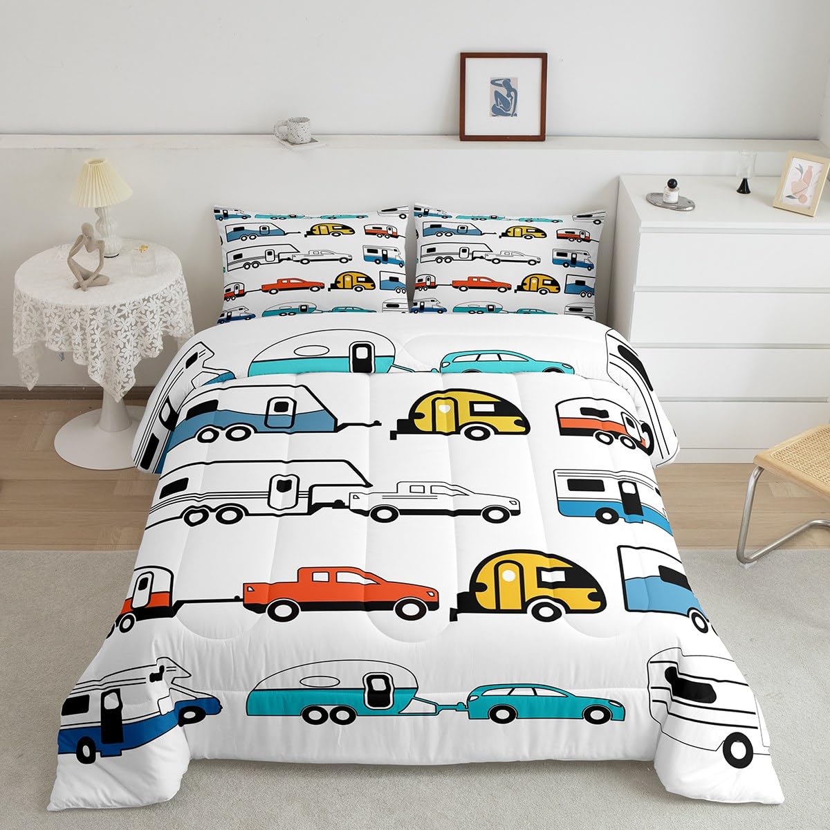 Juego De Edredón Erosebridal Camper King Size Con 2 Fundas De Almohada - Venta Internacional $3,061