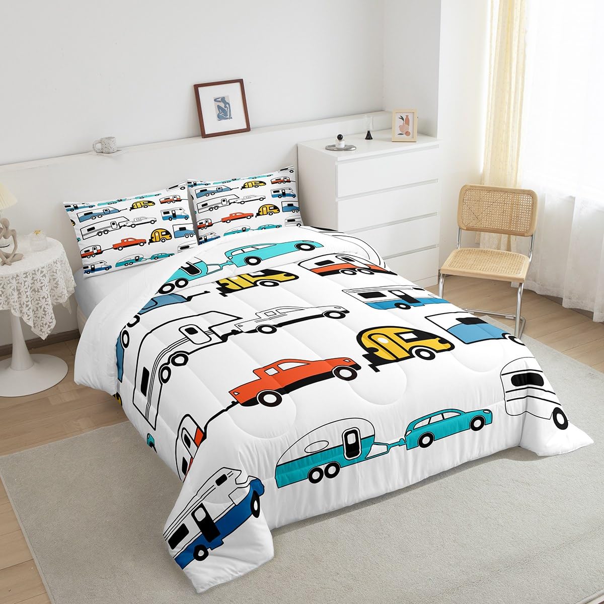 Foto 5 pulgar | Juego De Edredón Erosebridal Camper King Size Con 2 Fundas De Almohada - Venta Internacional