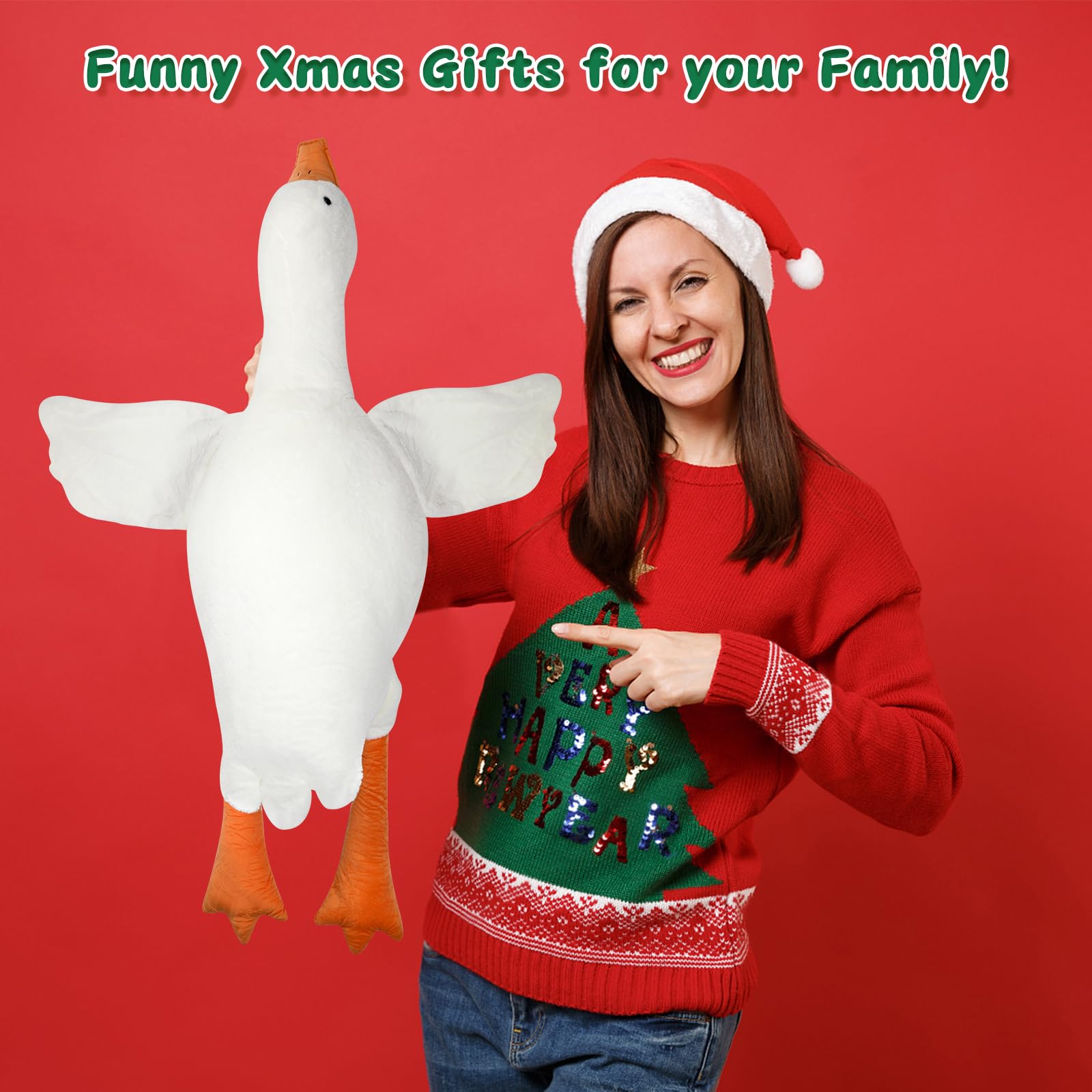 Foto 6 pulgar | Muñeco de Peluche Cottonstar Goose Con Forma De Animal 160 Cm - Venta Internacional