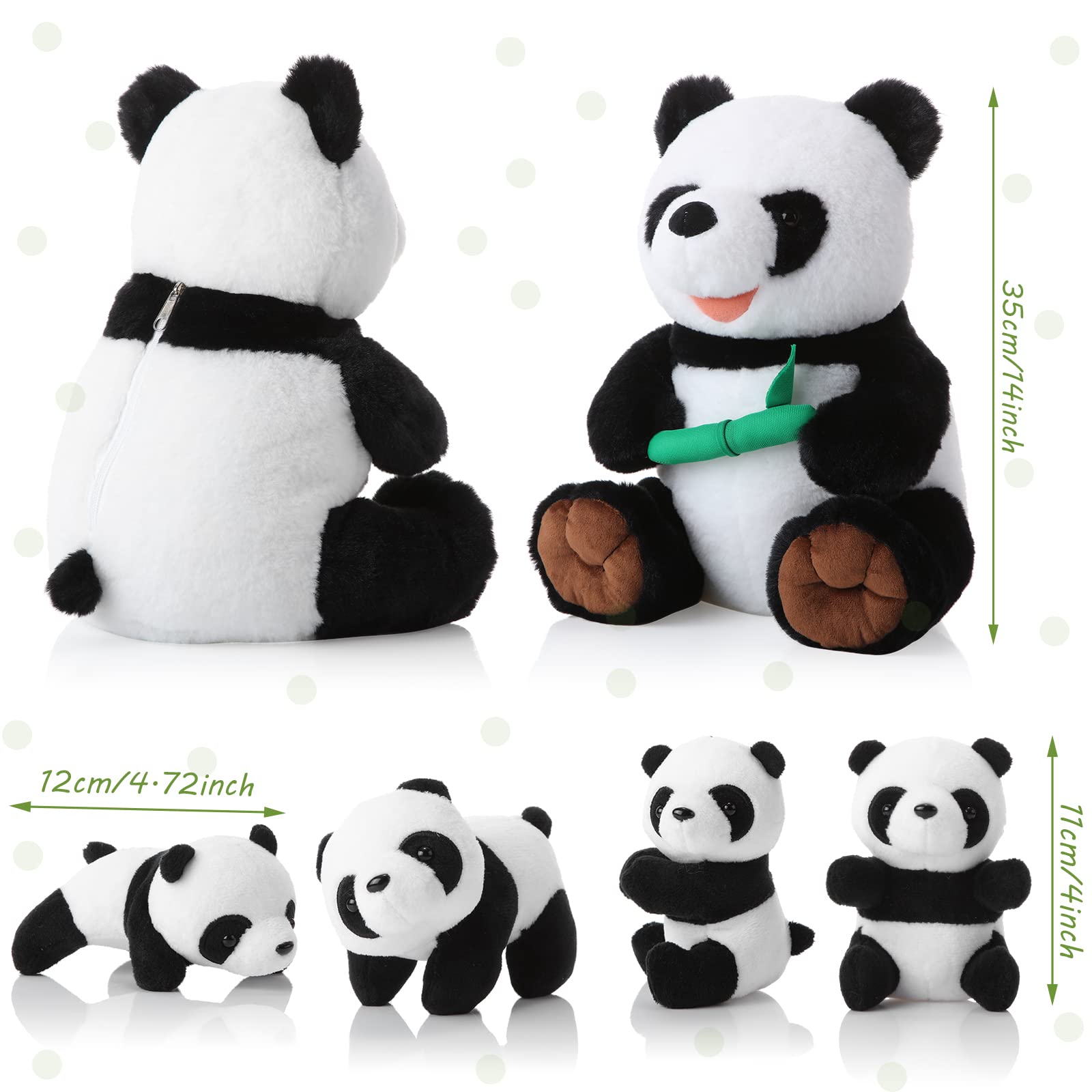 Foto 3 pulgar | Almohada De Peluche Skylety Bear Panda Con Forma De Bebé, 5 Unidades - Venta Internacional.