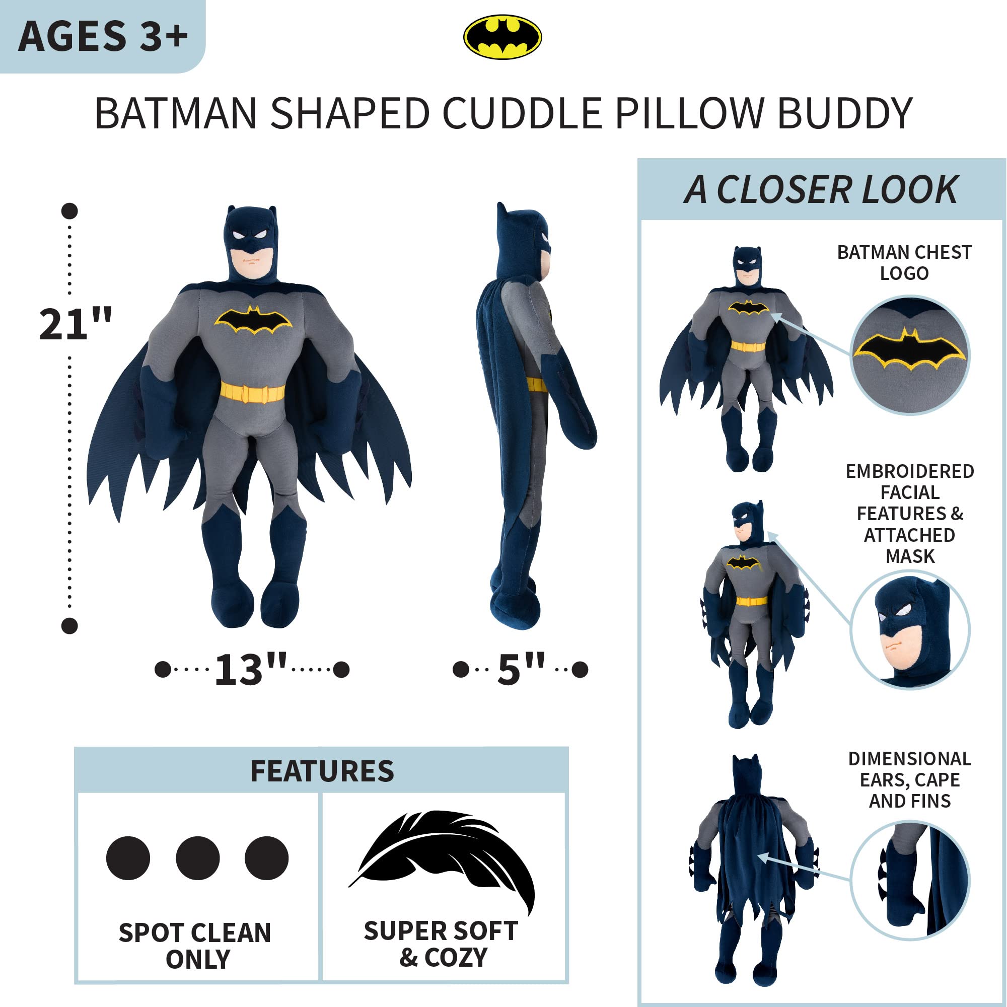 Foto 5 pulgar | Peluche Franco Batman 53 cm para Niños - Venta Internacional