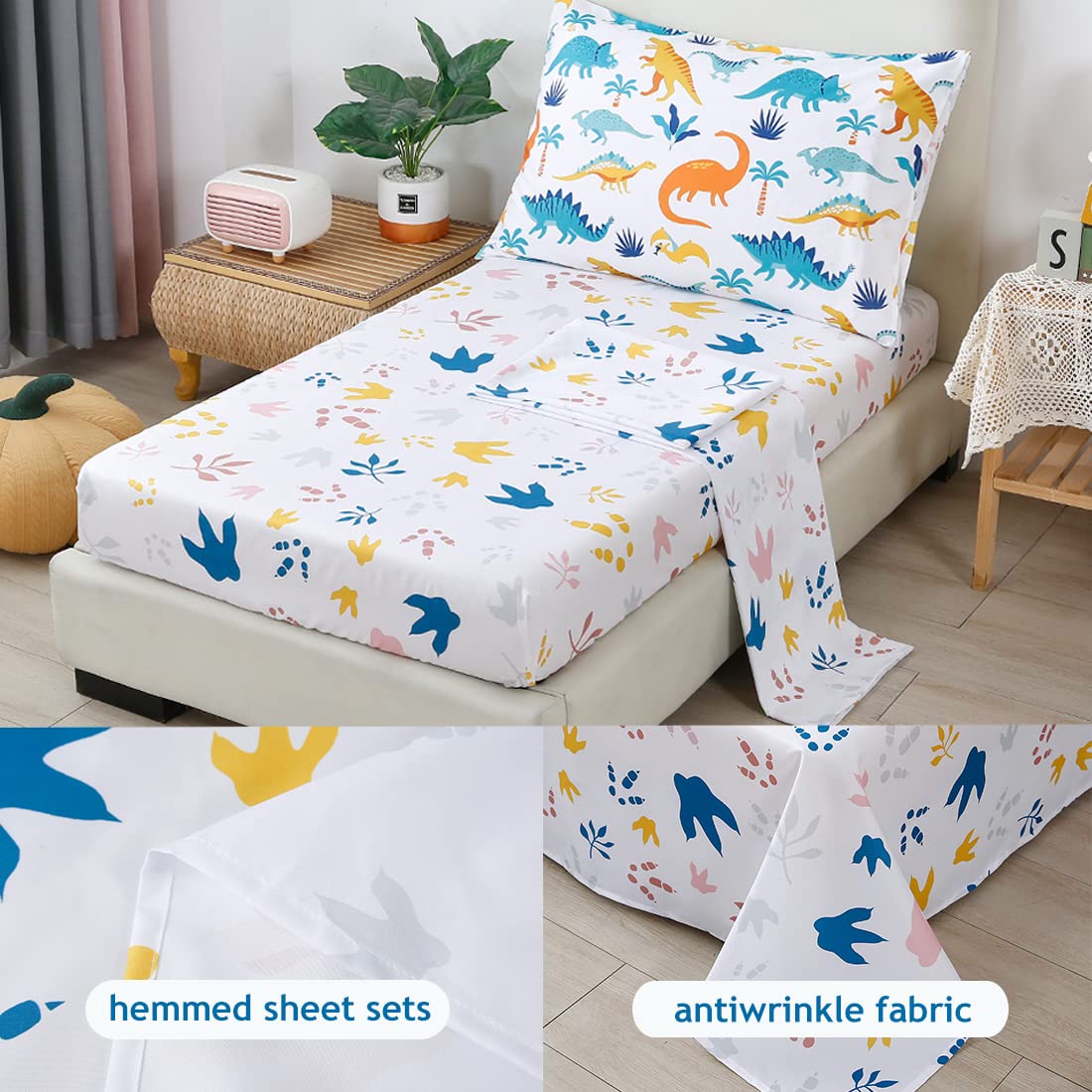 Foto 5 pulgar | Juego de Ropa de Cama con Estampado de Dinosaurios para Niños - Venta Internacional