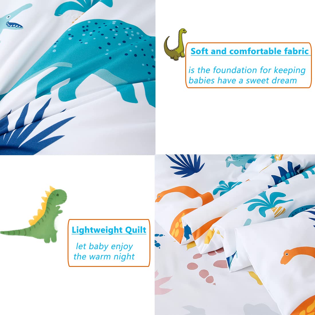 Foto 7 pulgar | Juego de Ropa de Cama con Estampado de Dinosaurios para Niños - Venta Internacional