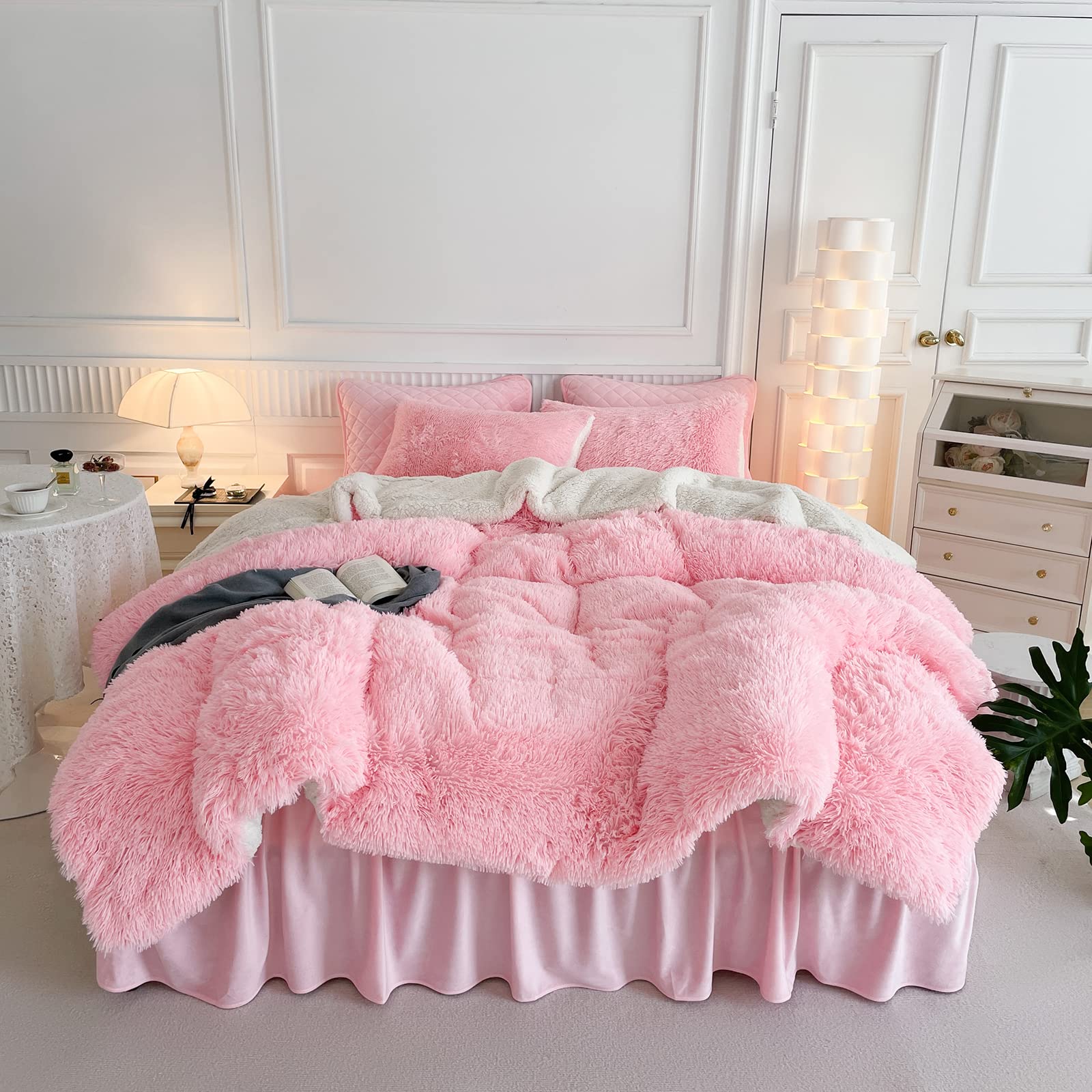 Foto 1 | Juego De Edredón Uozzi Bedding De Piel Sintética Rosa, Tamaño Doble, 3 Piezas - Venta Internacional.