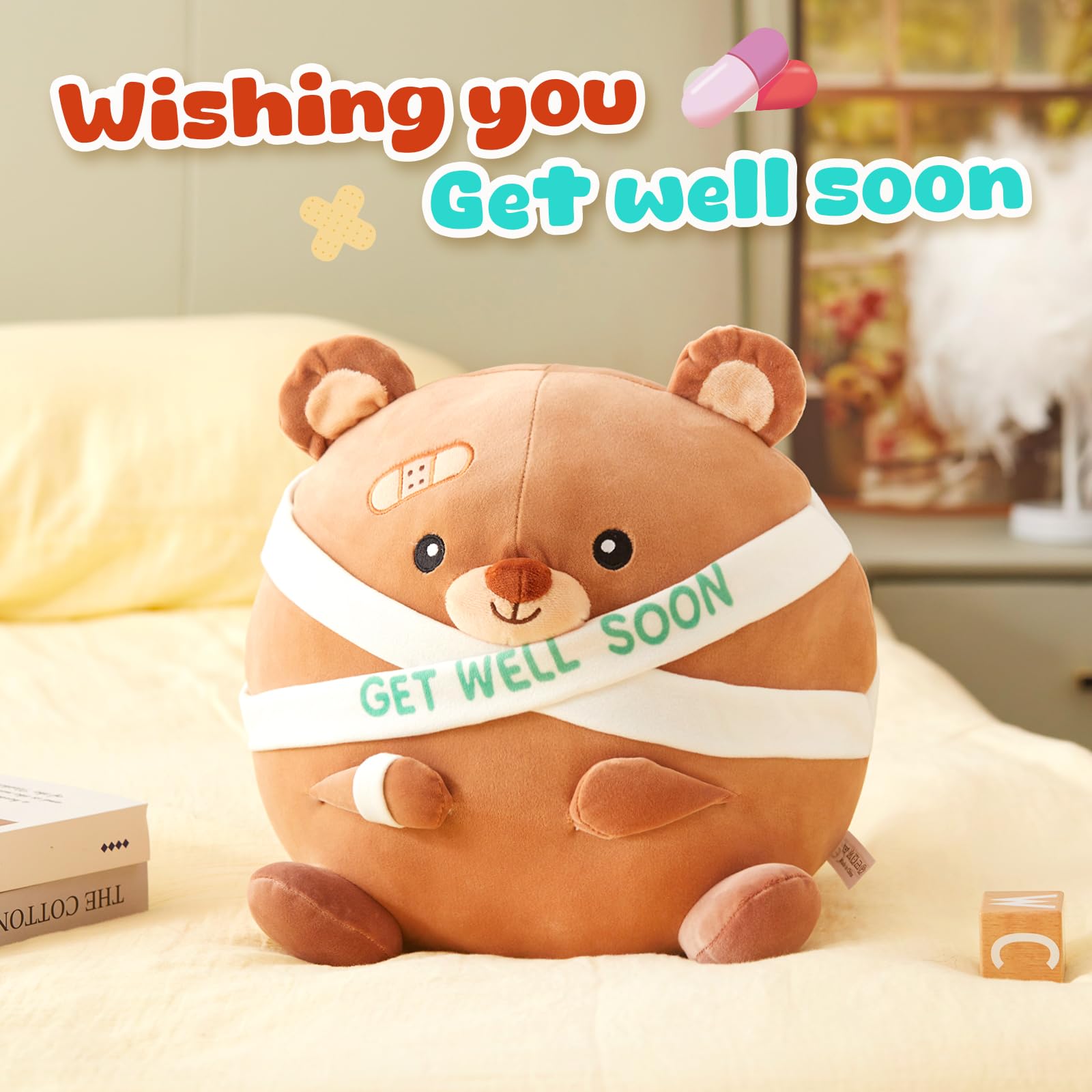 Foto 4 | Oso De Peluche Houwsbaby Get Well Soon, 30 Cm, Color Marrón - Venta Internacional.