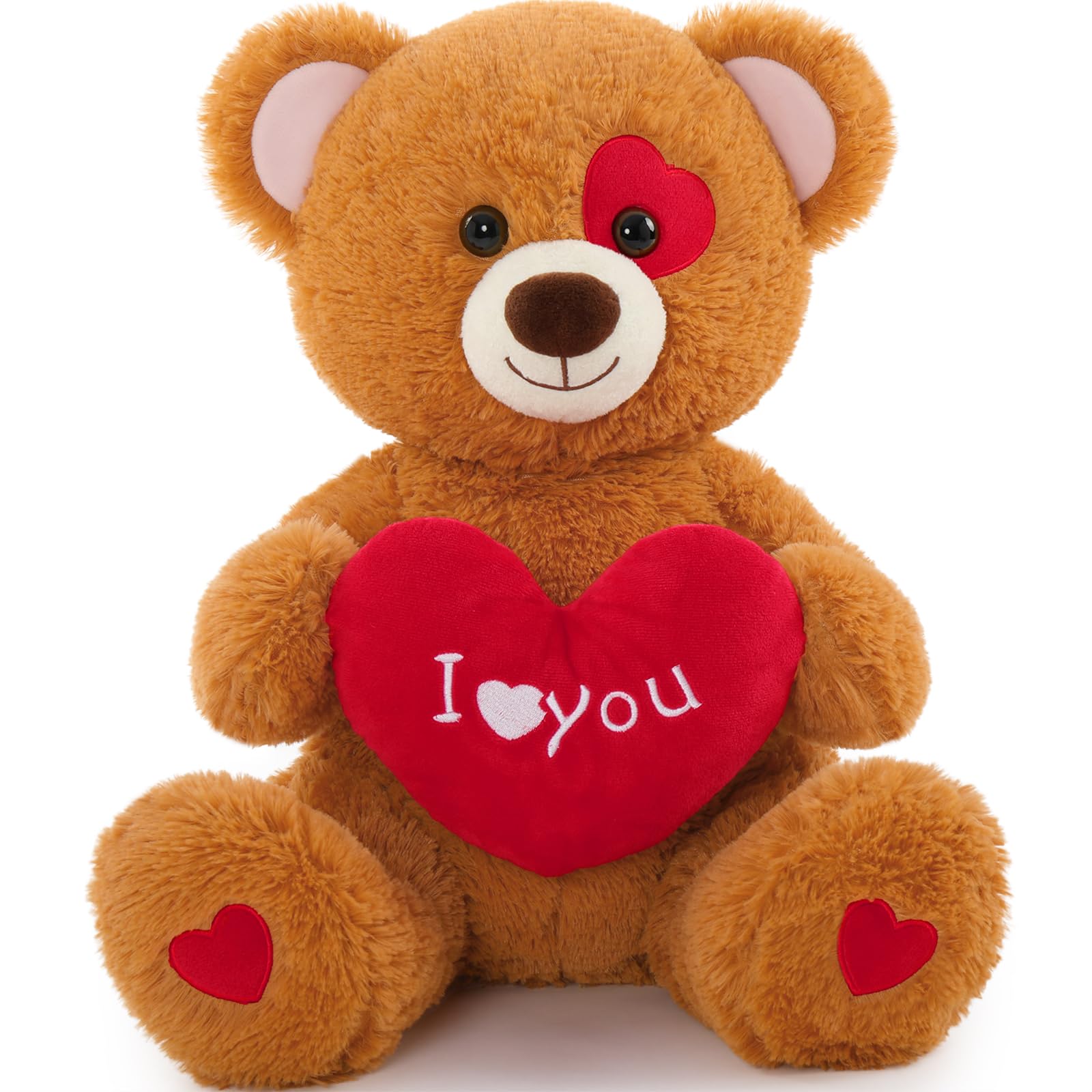 Osito De Peluche Maogolan I Love You Con Corazón Rojo, 50 Cm - Venta Internacional.