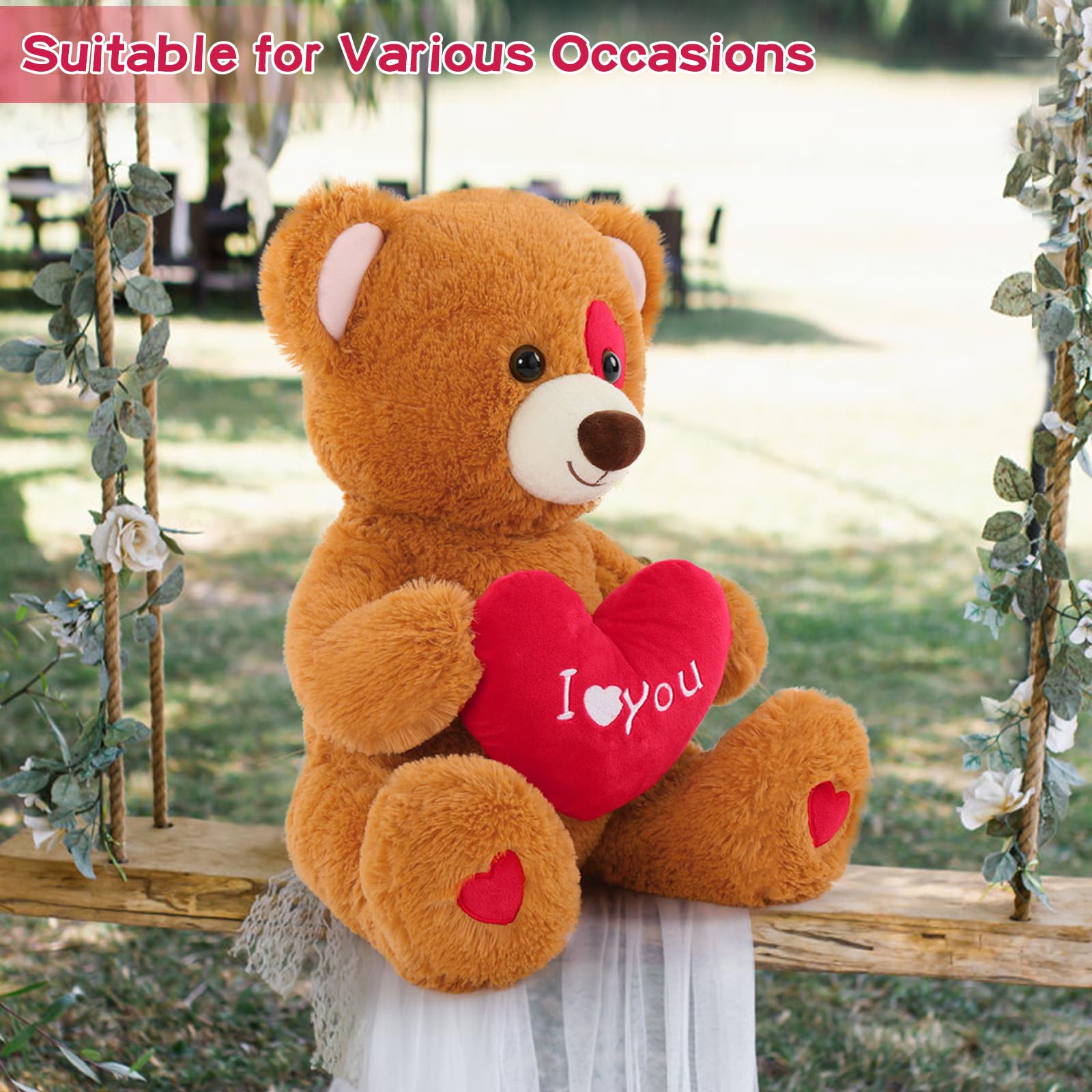 Foto 7 | Osito De Peluche Maogolan I Love You Con Corazón Rojo, 50 Cm - Venta Internacional.